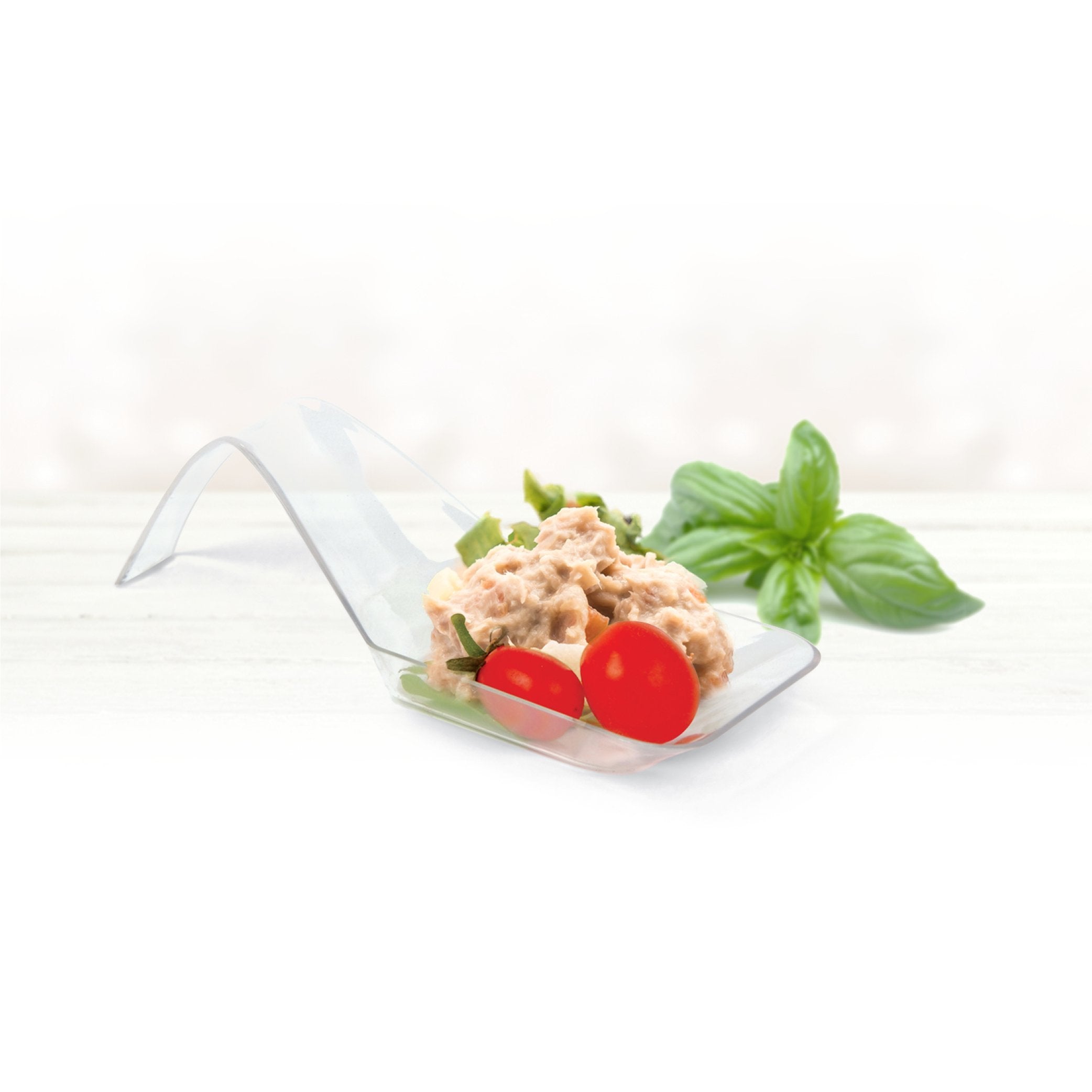 Clear Plastic Appetizer Zest Spoons - 24 Pack | Disposable Mini Tasting Spoons for Parties, Catering & Dessert Sampling | BPA-Free Cocktail & Canape Serving Utensils
