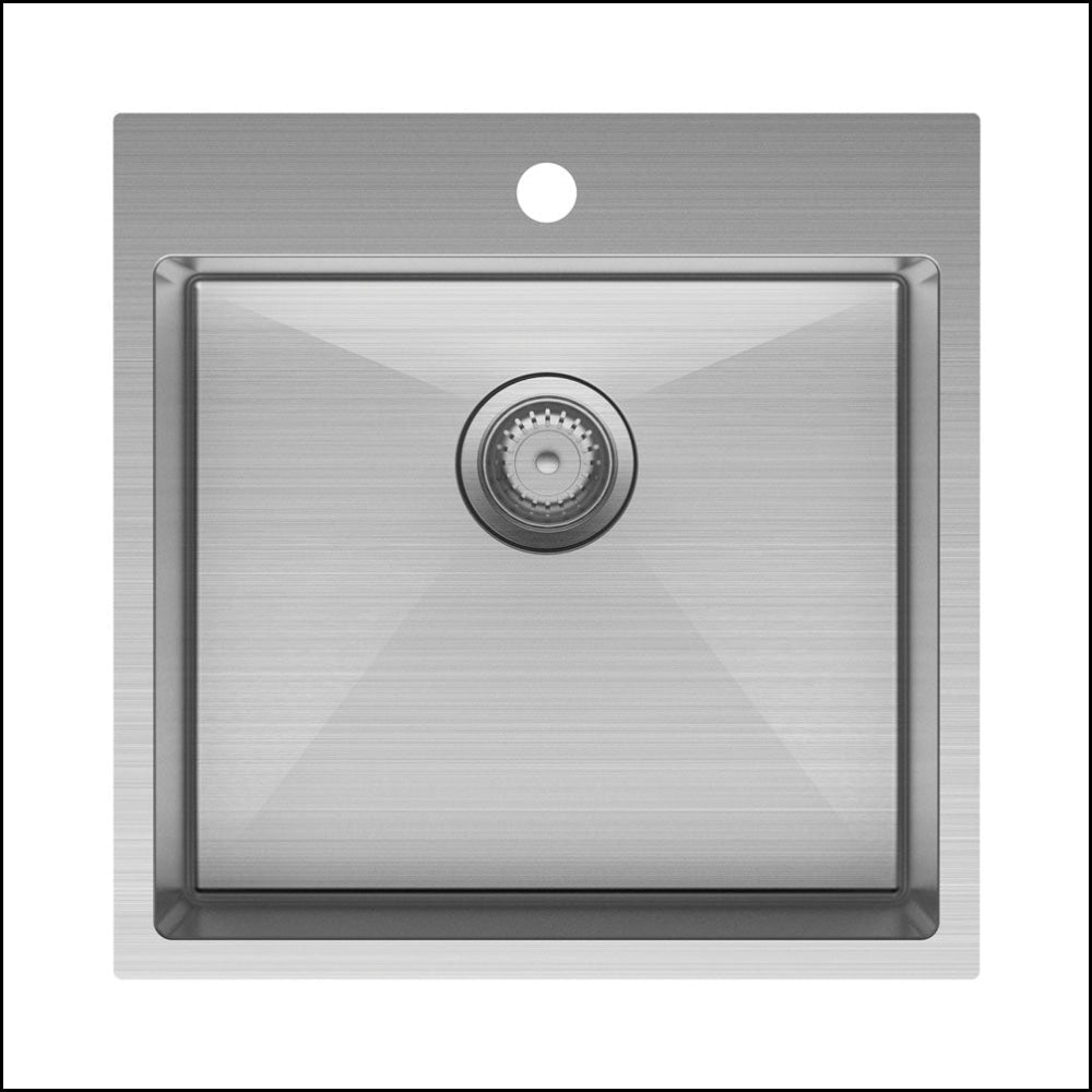 FIENZA 42L Square Laundry Sink 68502 - Heavy Duty Utility Sink for Laundry Room, Garage, Basement | Stainless Steel Deep Basin with Drain Board | Perfect for Washing Clothes, Cleaning Tools & Pet Grooming