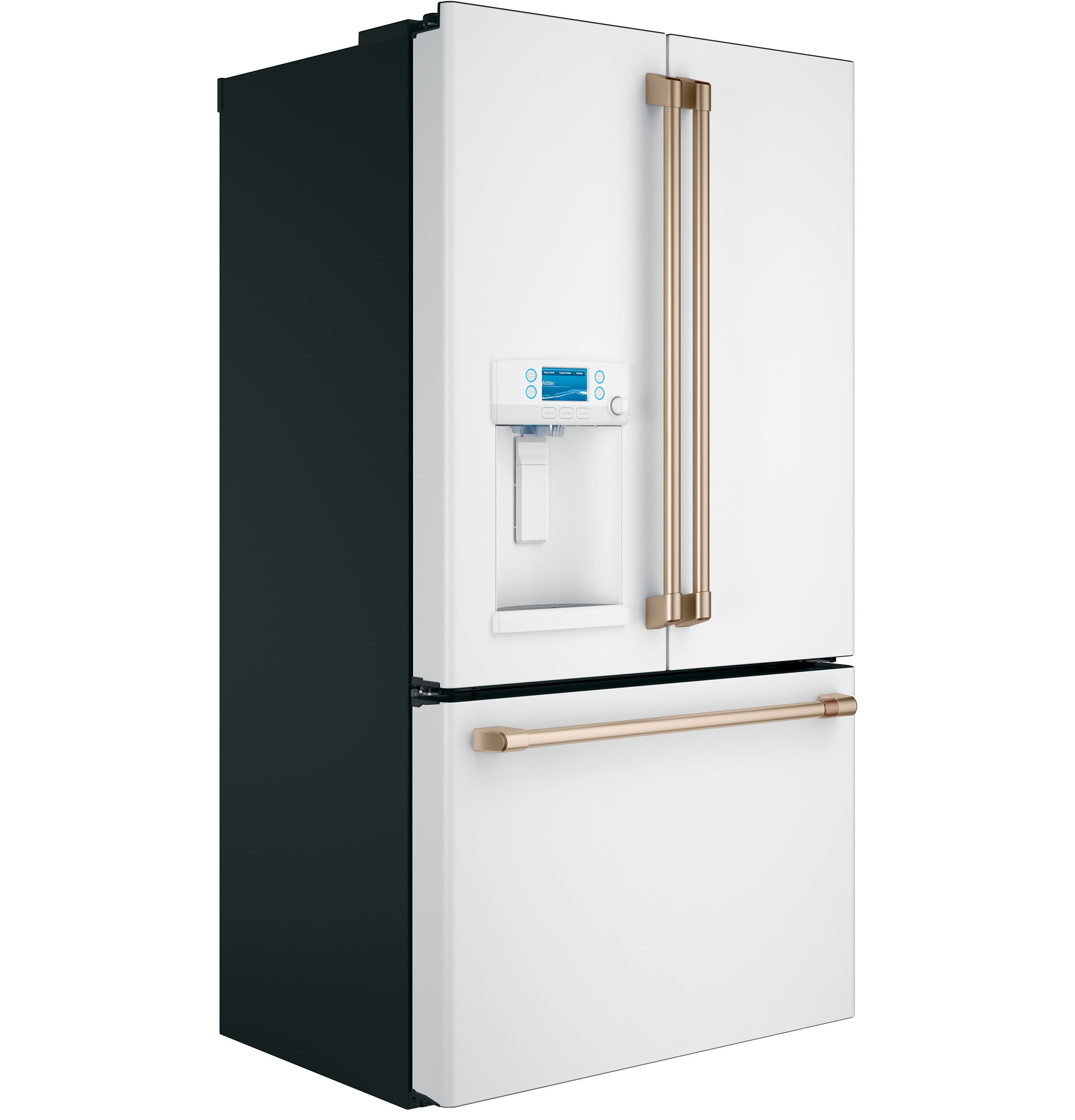 Matte White 36-Inch Counter Depth French Door Refrigerator with Hot Water Dispenser - 22.2 Cu. Ft. Capacity (Model CYE22TP4MW2) - Perfect for Modern Kitchens, Open Floor Plans & Entertaining Spaces