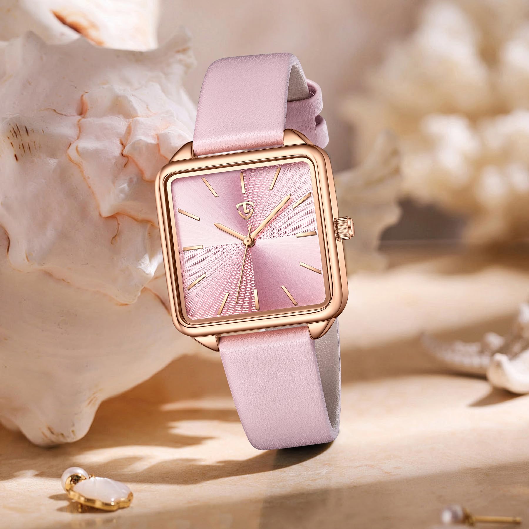 Elegant Women's Leather Strap Square Watch - Vintage Analog Quartz Dress Watch with Waterproof Design | Perfect for Office, Party & Everyday Wear | Unique Gift for Her
