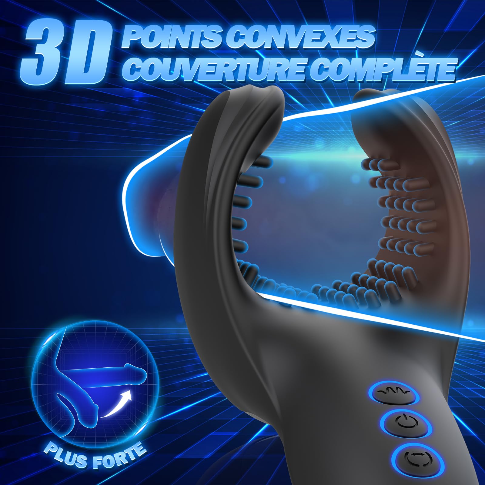 Men's Vibrating Masturbator - Hands-Free Male Sex Toy with 10 Vibration & Suction Modes for Couples & Solo Play - Perfect for Intimate Moments & Relaxation