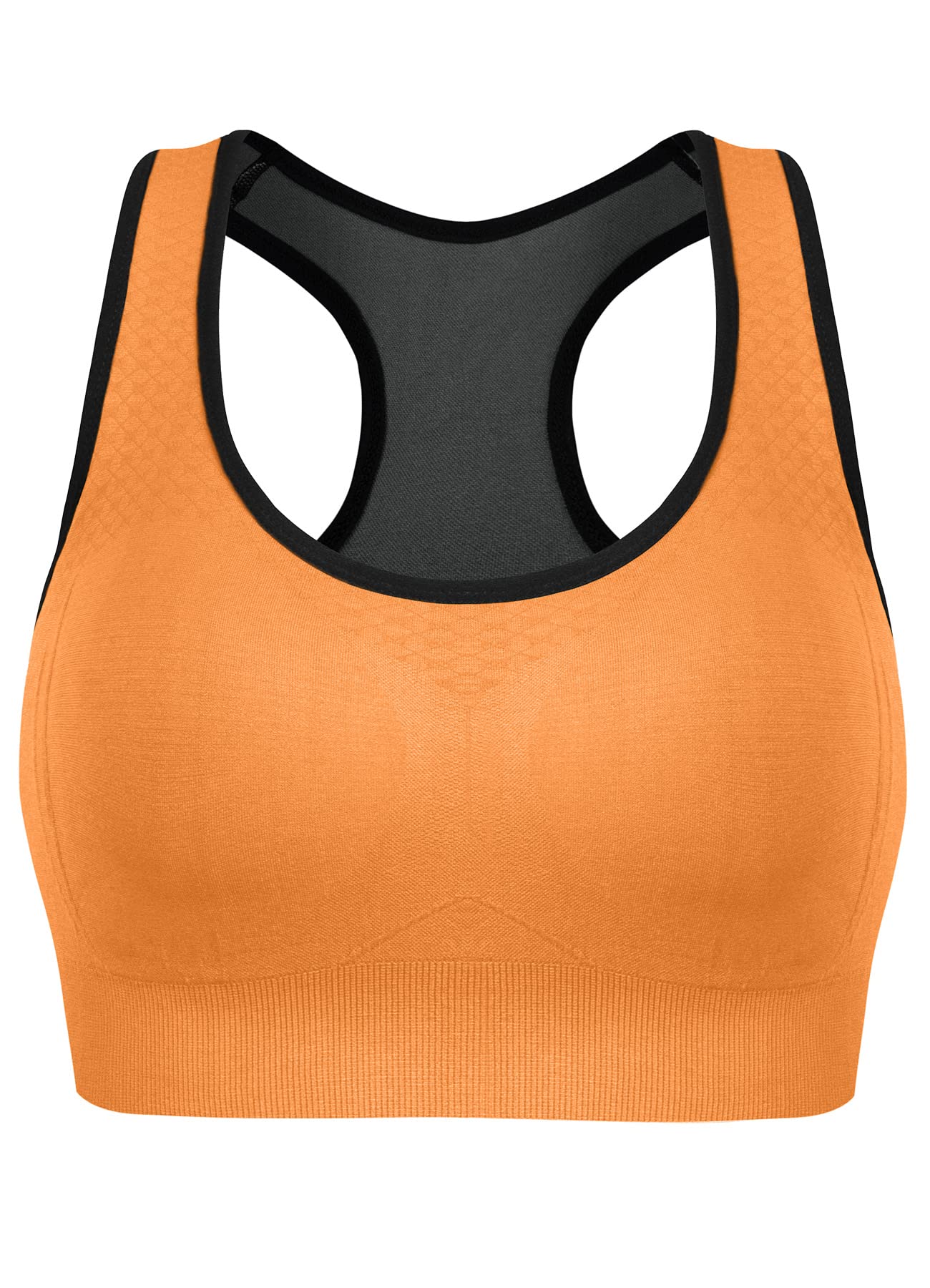 TOBWIZU Women's Medium Support Sports Bra with Pocket - Workout, Yoga & Gym Activewear for Running, Training & Fitness Activities