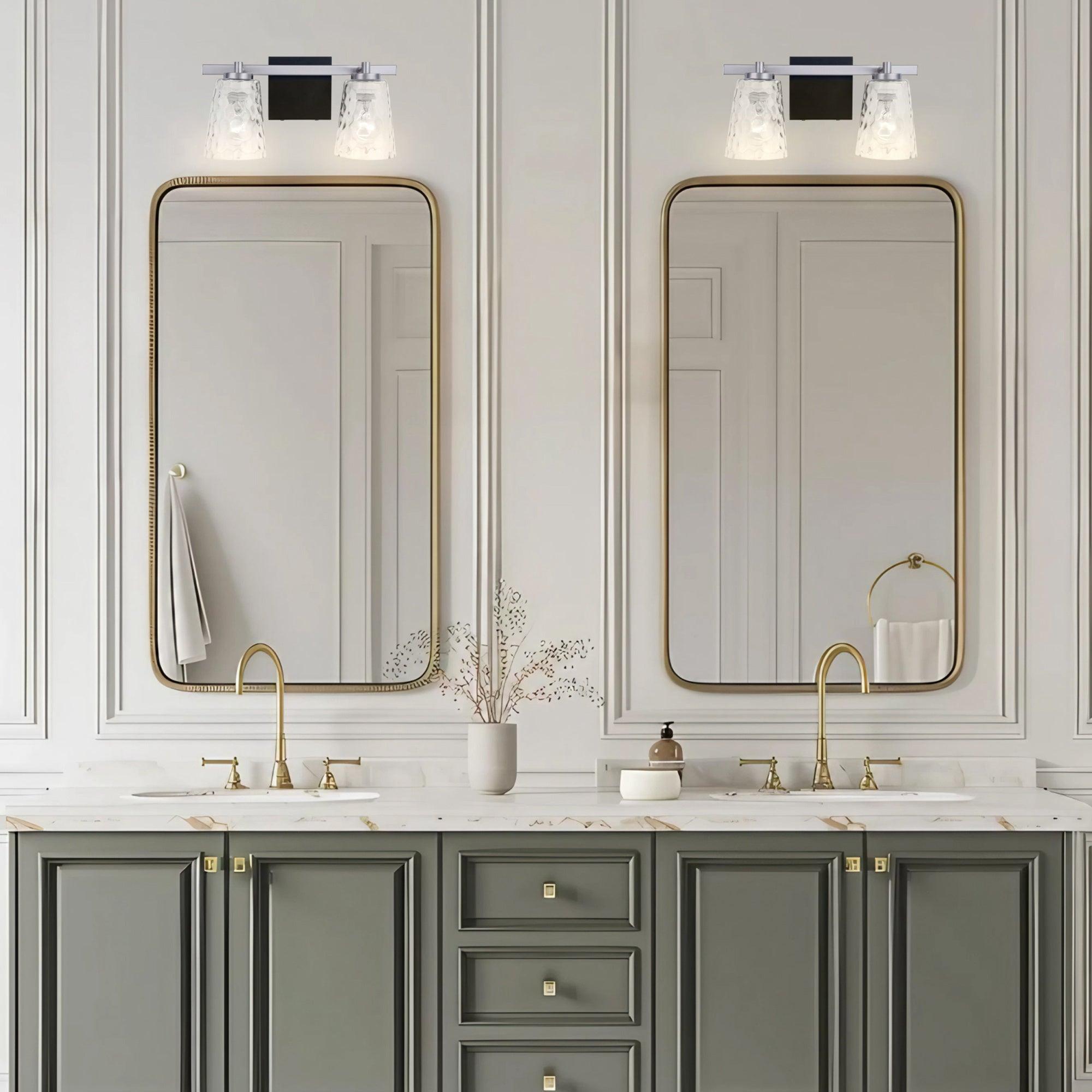 Radiance Modern 2-Light Dimmable Vanity Light - Bathroom Makeup Mirror Lighting Fixture for Bedroom, Dressing Room & Powder Room