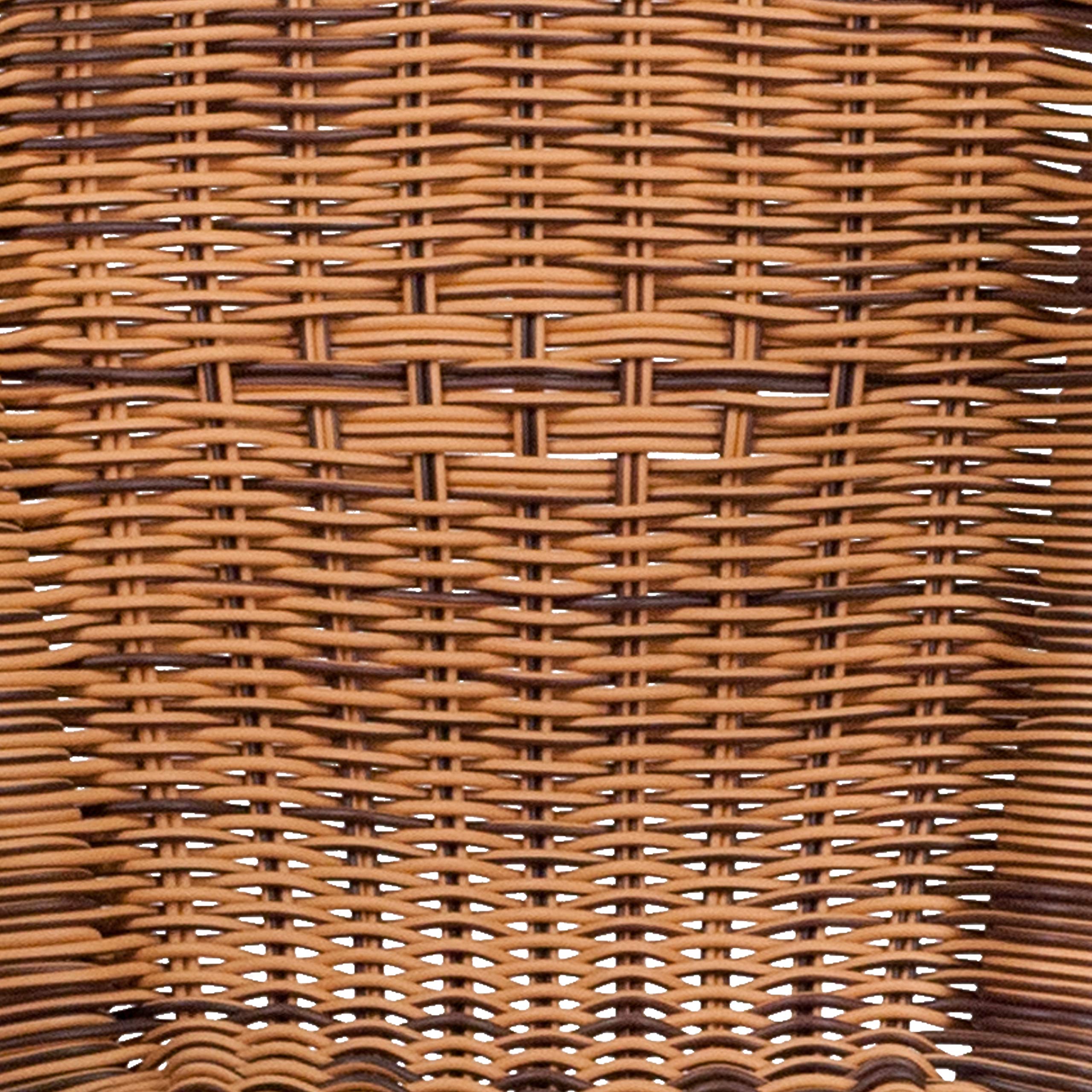 Flash Furniture Cadiz Series Dark Red Bamboo-Aluminum Indoor-Outdoor Dining Chair with Burning Brown Rattan - Perfect for Restaurants, Patios, Cafes, and Backyard Entertaining