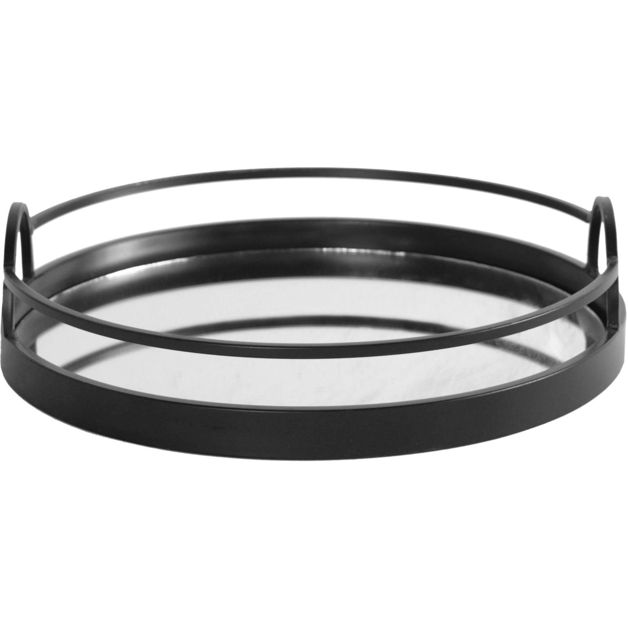 Adria Tray - Premium Black Serving Tray for Dining, Kitchen, and Party Use - Elegant Appetizer and Dessert Platter for Home Entertaining