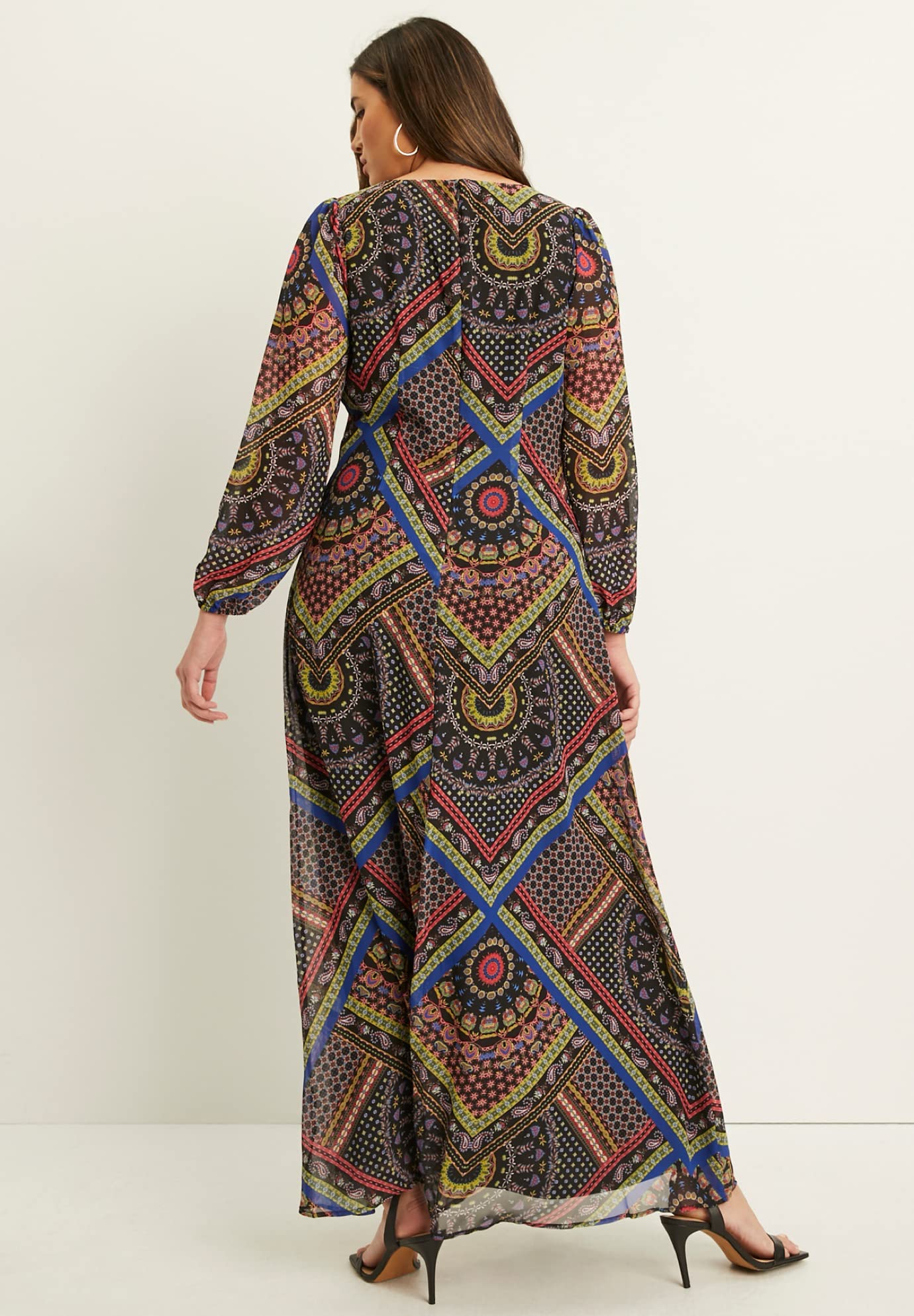 Plus Size Chiffon Maxi Dress for Women - Elegant Flowy Long Dress for Summer, Beach, Weddings & Special Occasions