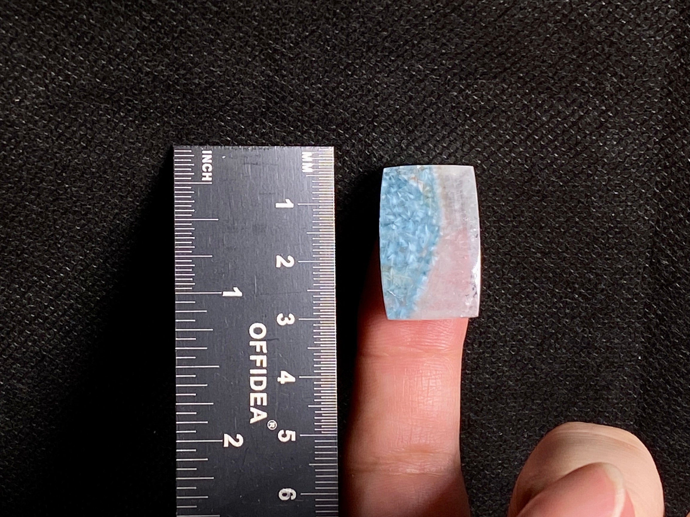 GILALITE Cabochon Gemstone - Medusa Paraiba Quartz Bicolor Rectangle for Jewelry Making (43927) | Perfect for Pendants, Rings & DIY Craft Projects