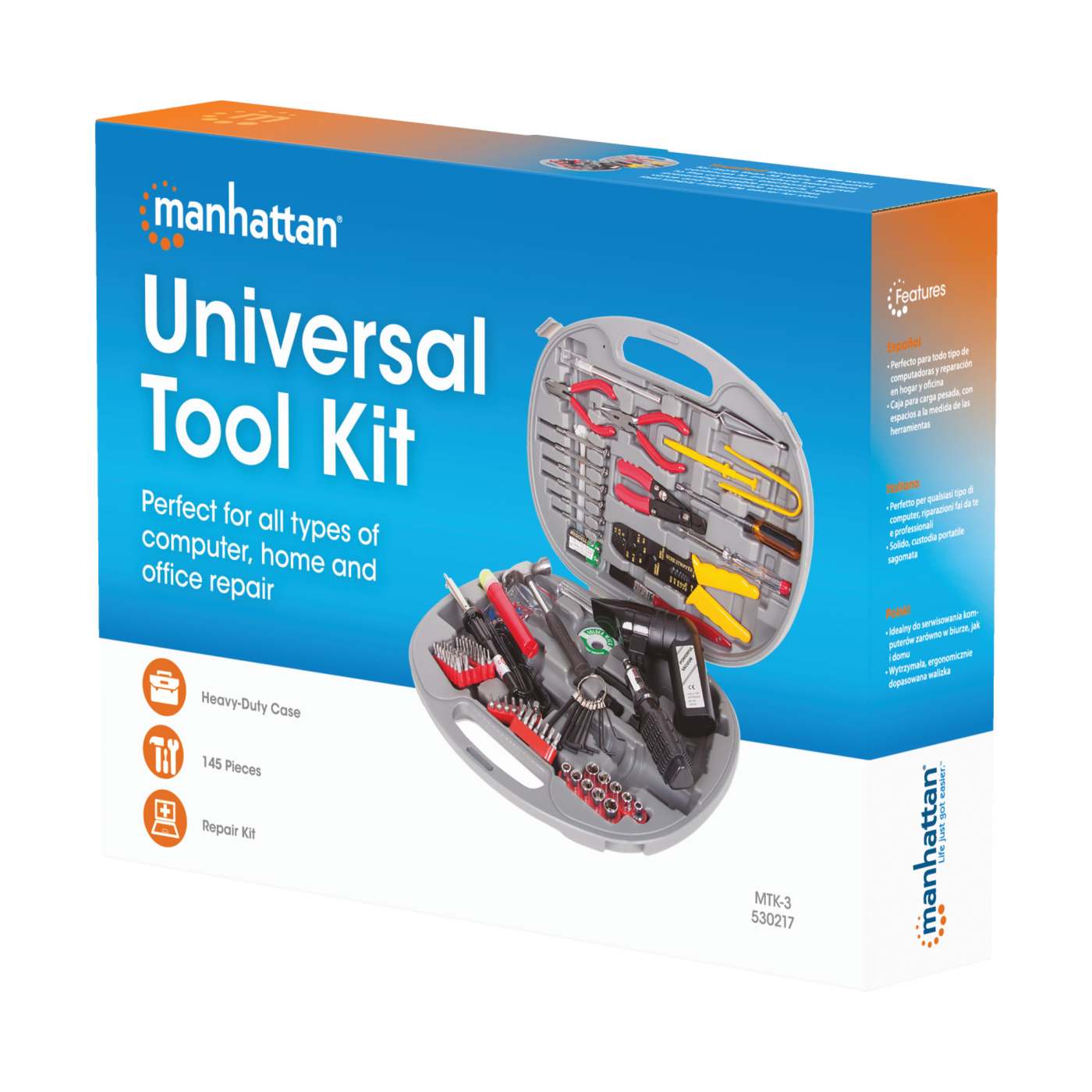 U145 Universal Tool Kit - 150-Piece Multi-Purpose Repair Tool Set for Home, Car, and Electronics | DIY, Maintenance & Fixing Projects