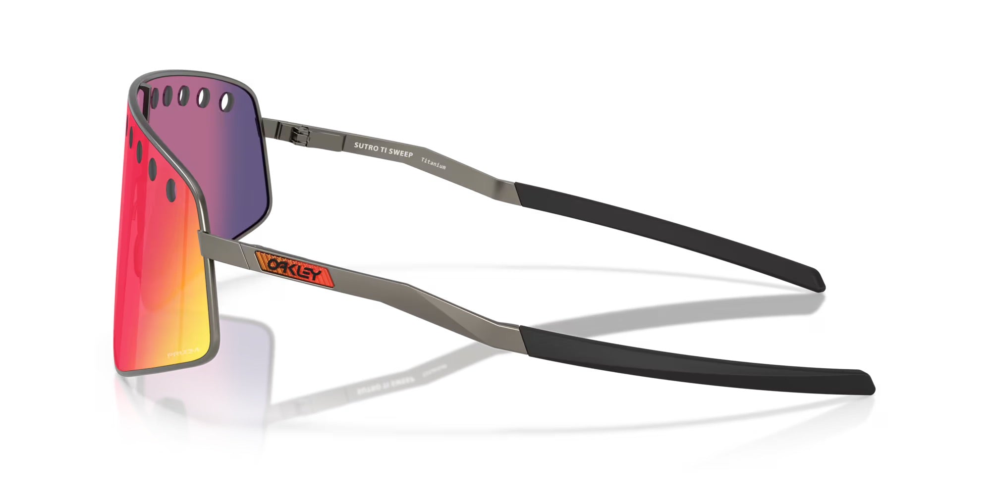 Oakley Sutro TI Sweep Matte Gunmetal Sunglasses with Prizm Road Lens - Ideal for Cycling, Running & Outdoor Sports