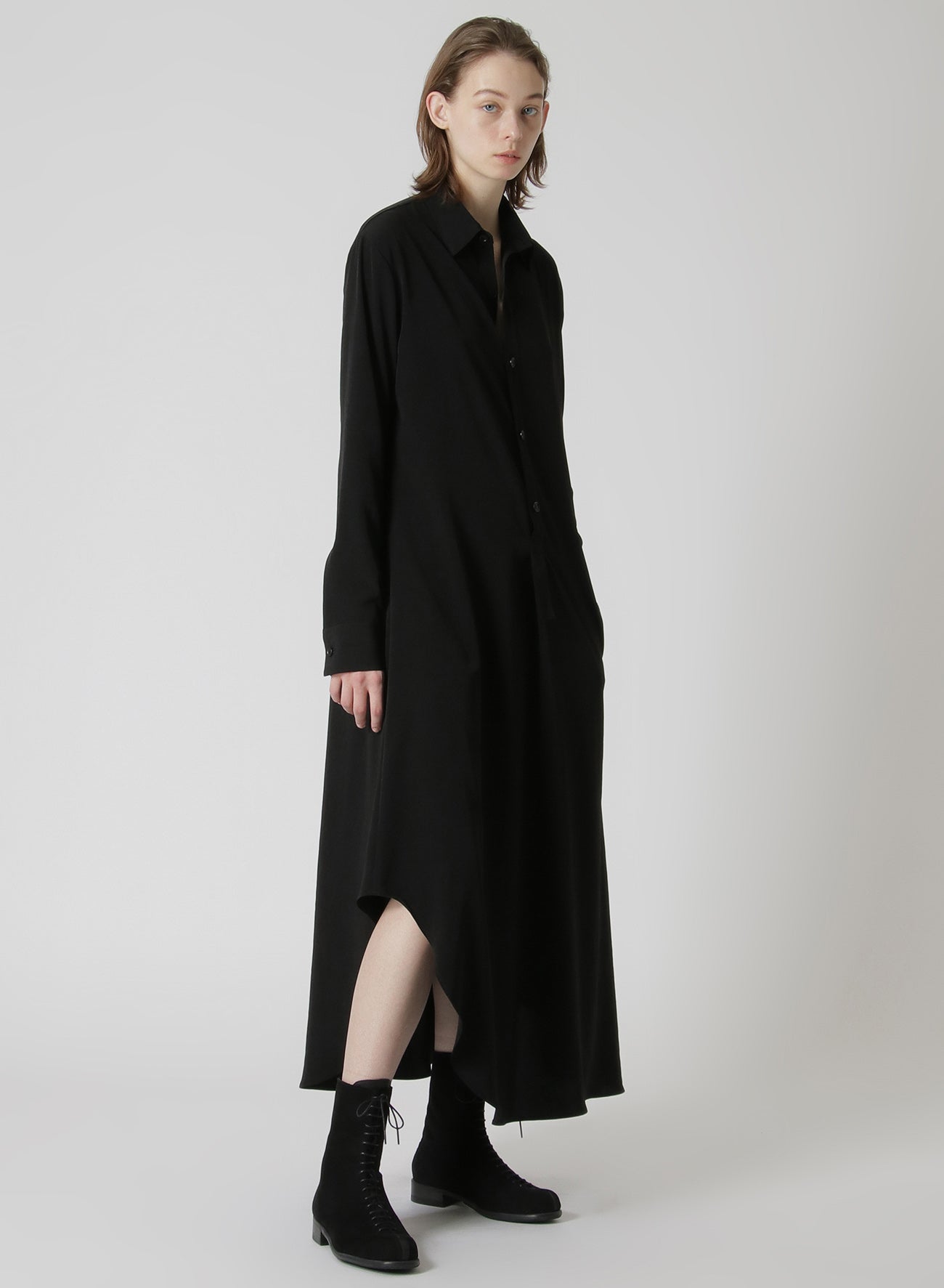 Elegant Crepe de Chine Flared Shirt Dress for Women | Flowy & Comfortable Summer Dress | Perfect for Office, Brunch & Casual Outings
