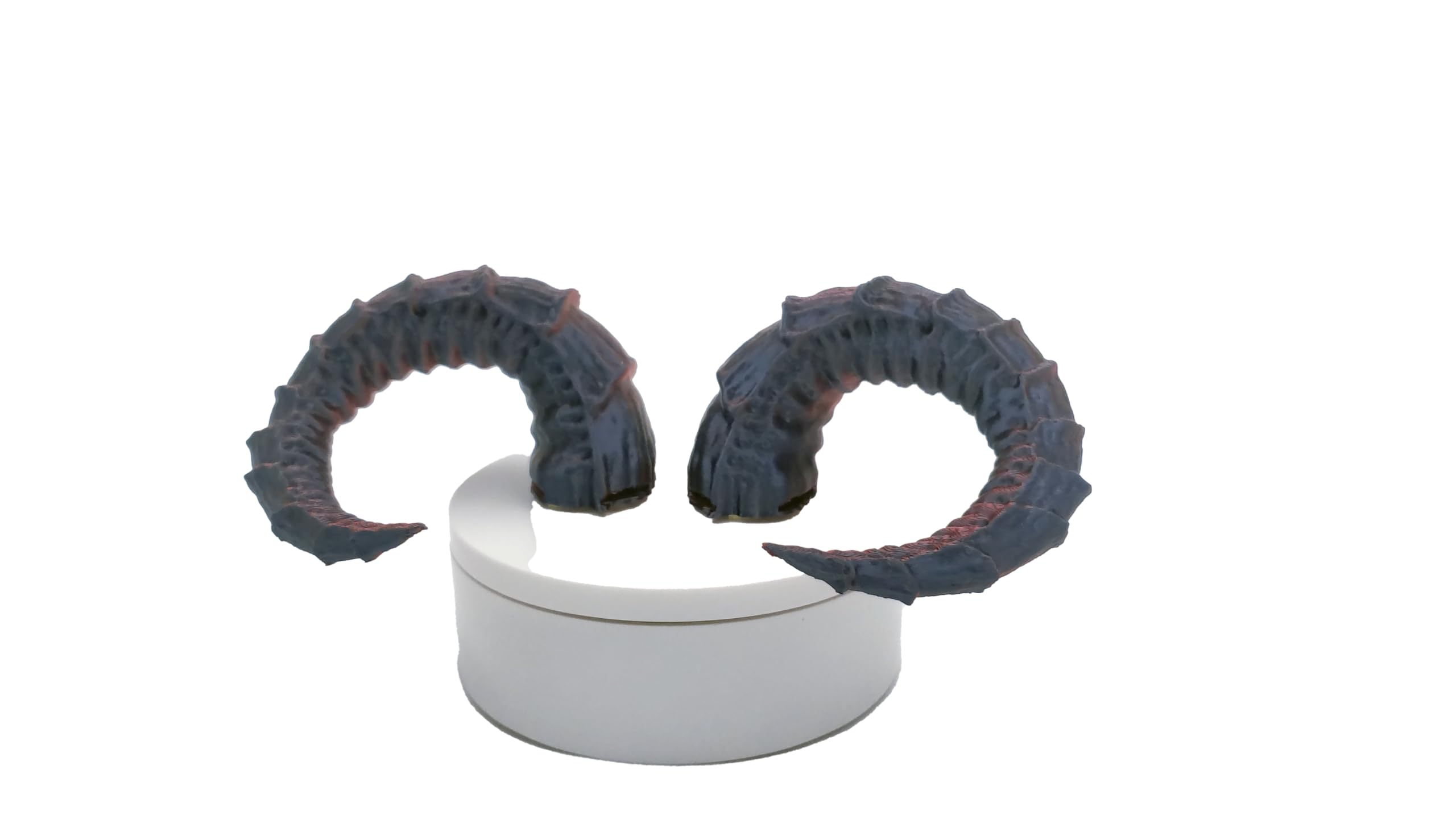Ram Horn Headset Attachment - Gaming & Streaming Cosplay Accessories, Goat & Bull Horns for Gamers & Streamers (Blue/Purple) - Perfect for Twitch Streaming, YouTube Videos & Anime Conventions
