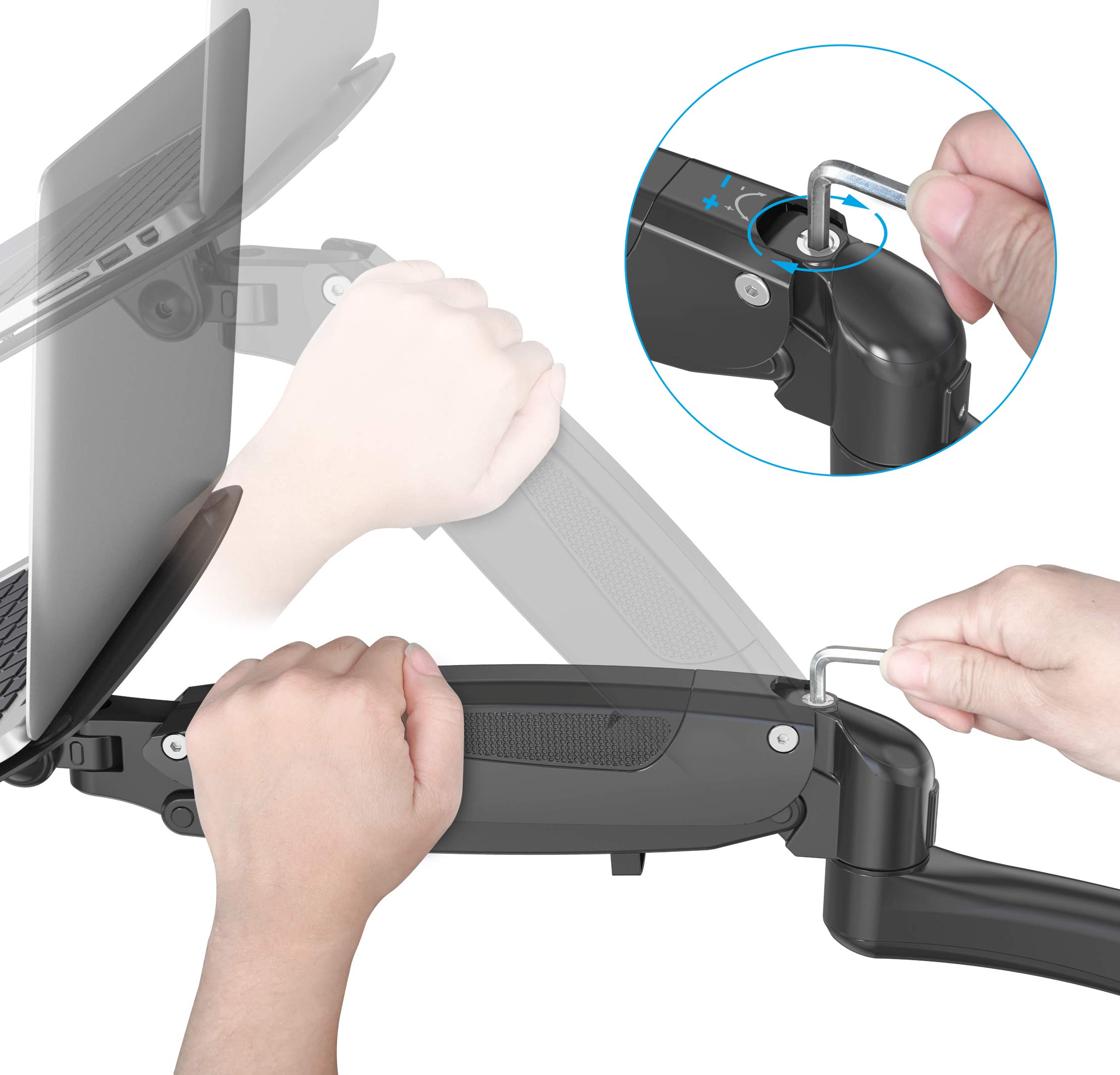 Adjustable Gas Spring Laptop Stand for 17
