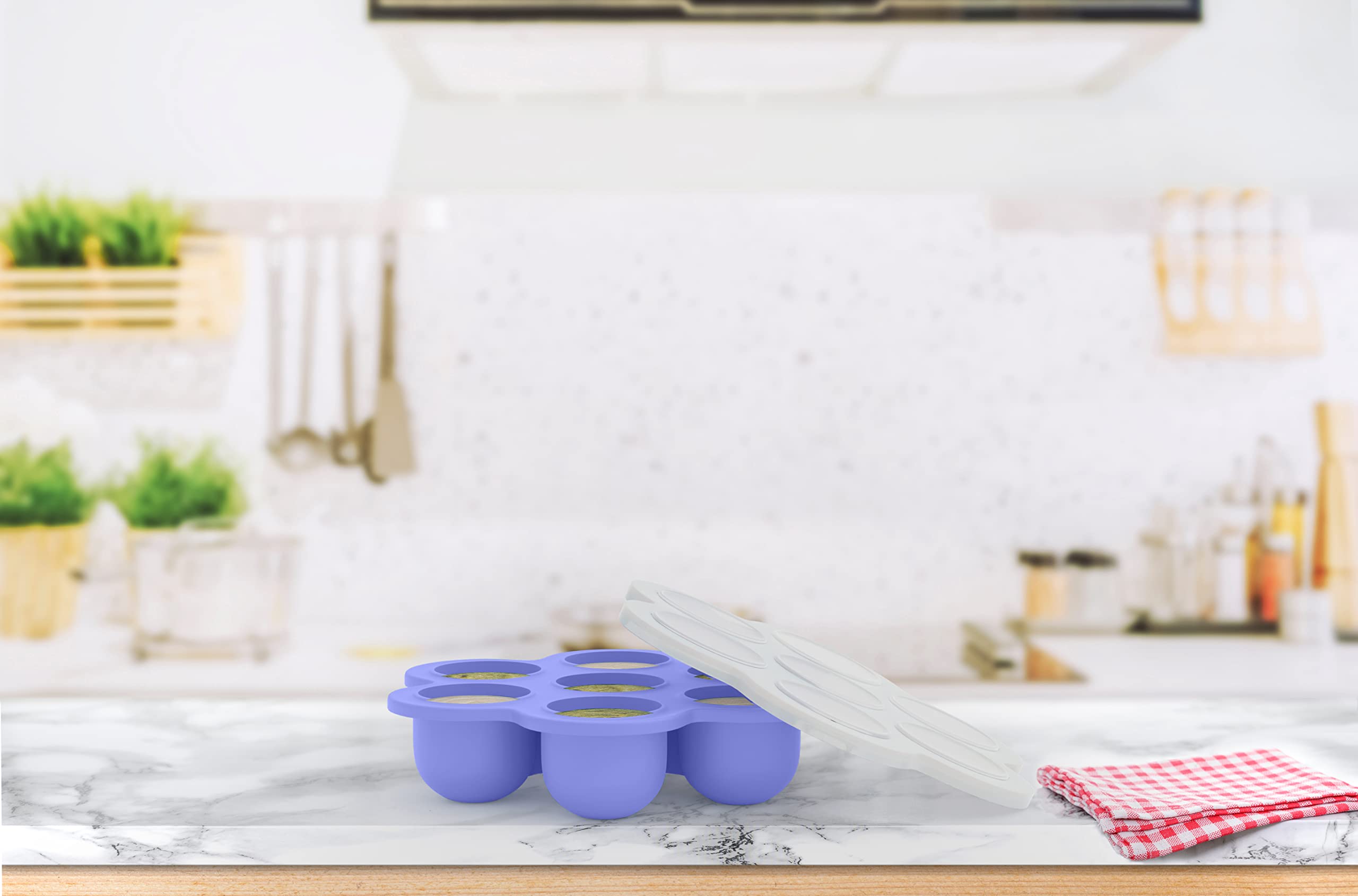 Satiety Silicone Baby Food Freezer Tray - BPA-Free Storage Container for Homemade Baby Food, Fruit Purees & Vegetables | Microwave & Dishwasher Safe | Perfect for Meal Prep, Breast Milk Storage & On-the-Go Feeding