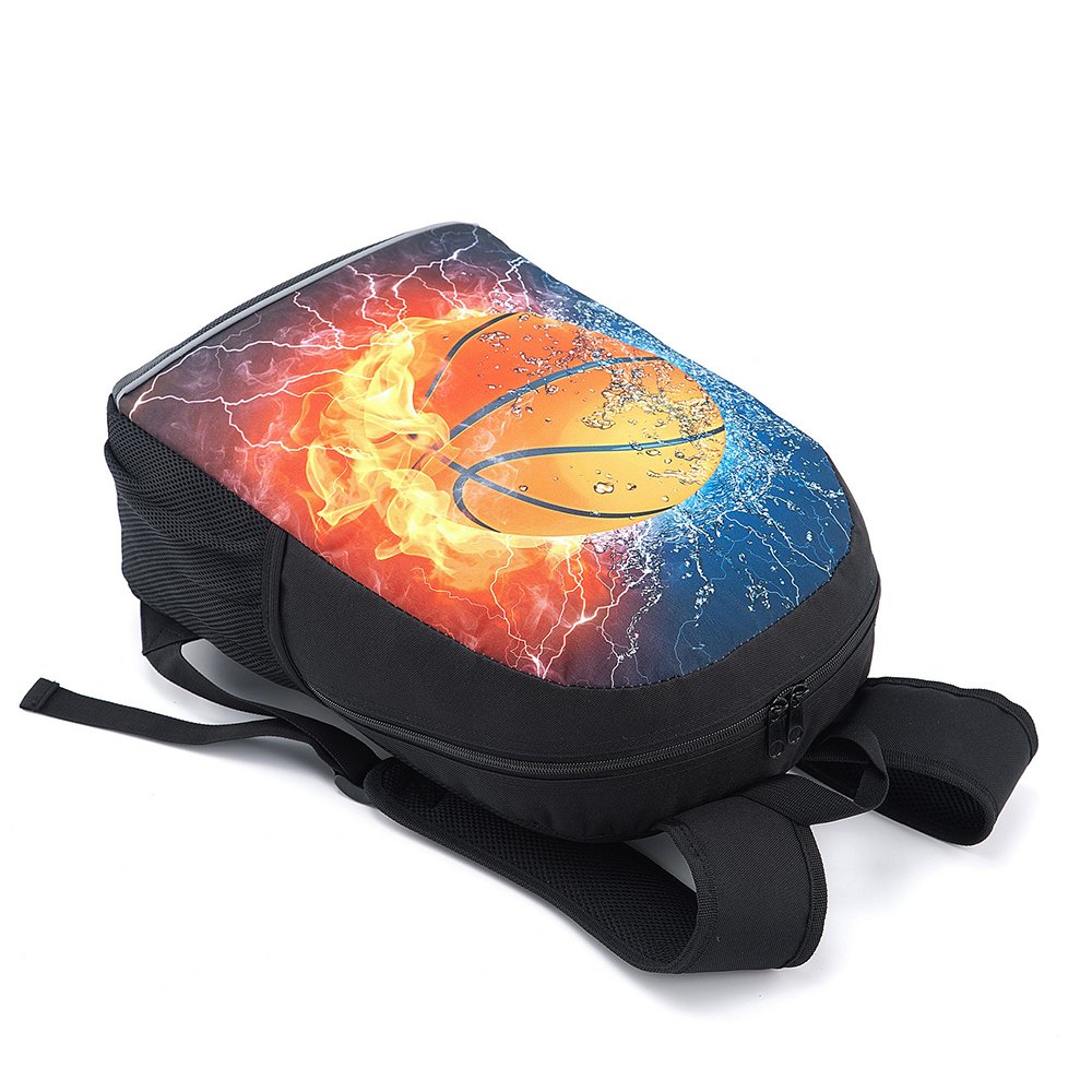 Football Backpack for Kids - Durable Combustion Pattern School Bookbag with Adjustable Straps | Perfect for Sports, School & Travel