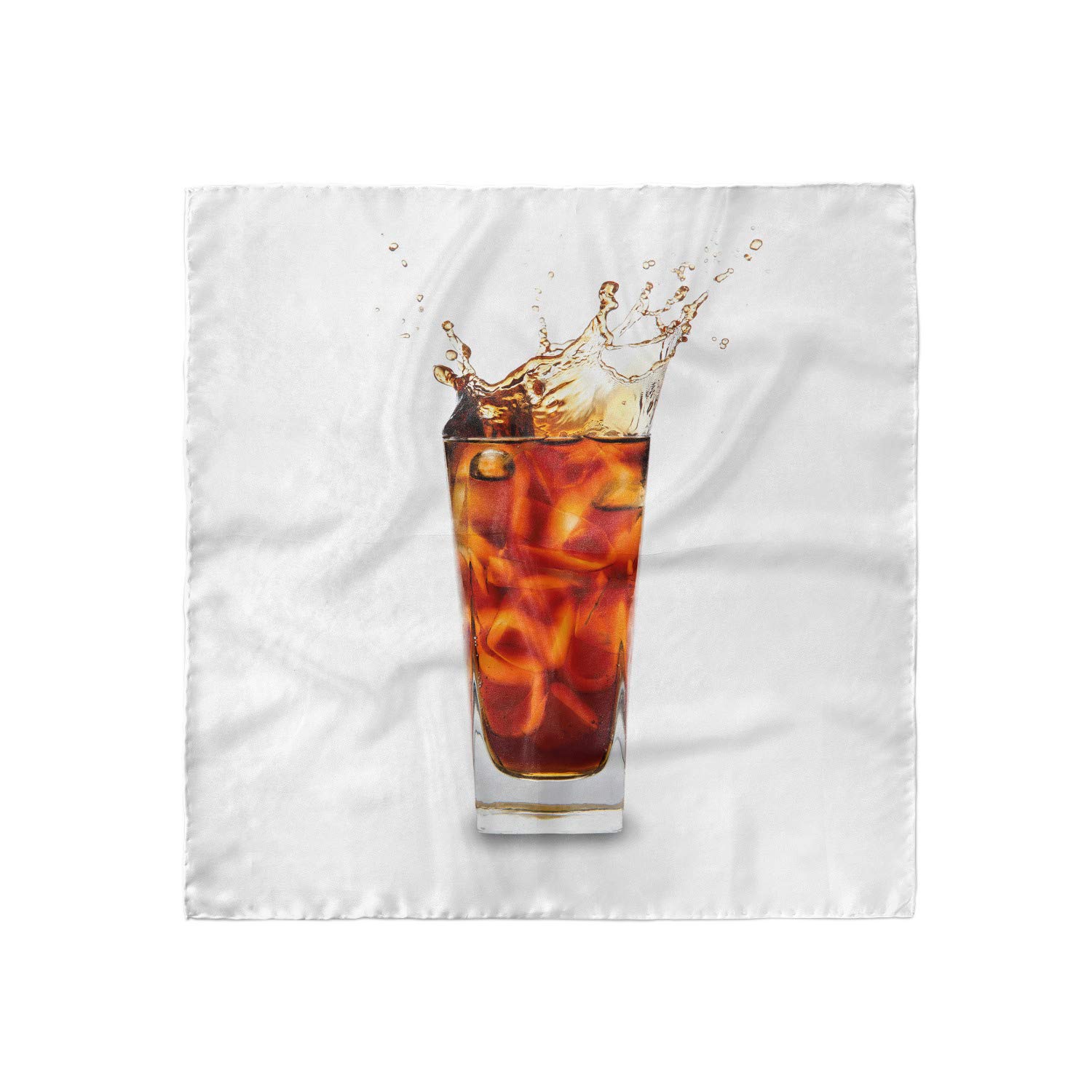 Lunarable Soda Head Scarf - Vintage Coke Glass with Fresh Ice Print Hair Wrap for Women, Bandana & Headband - Perfect for Summer, Beach, Music Festivals & Retro Style Outfits