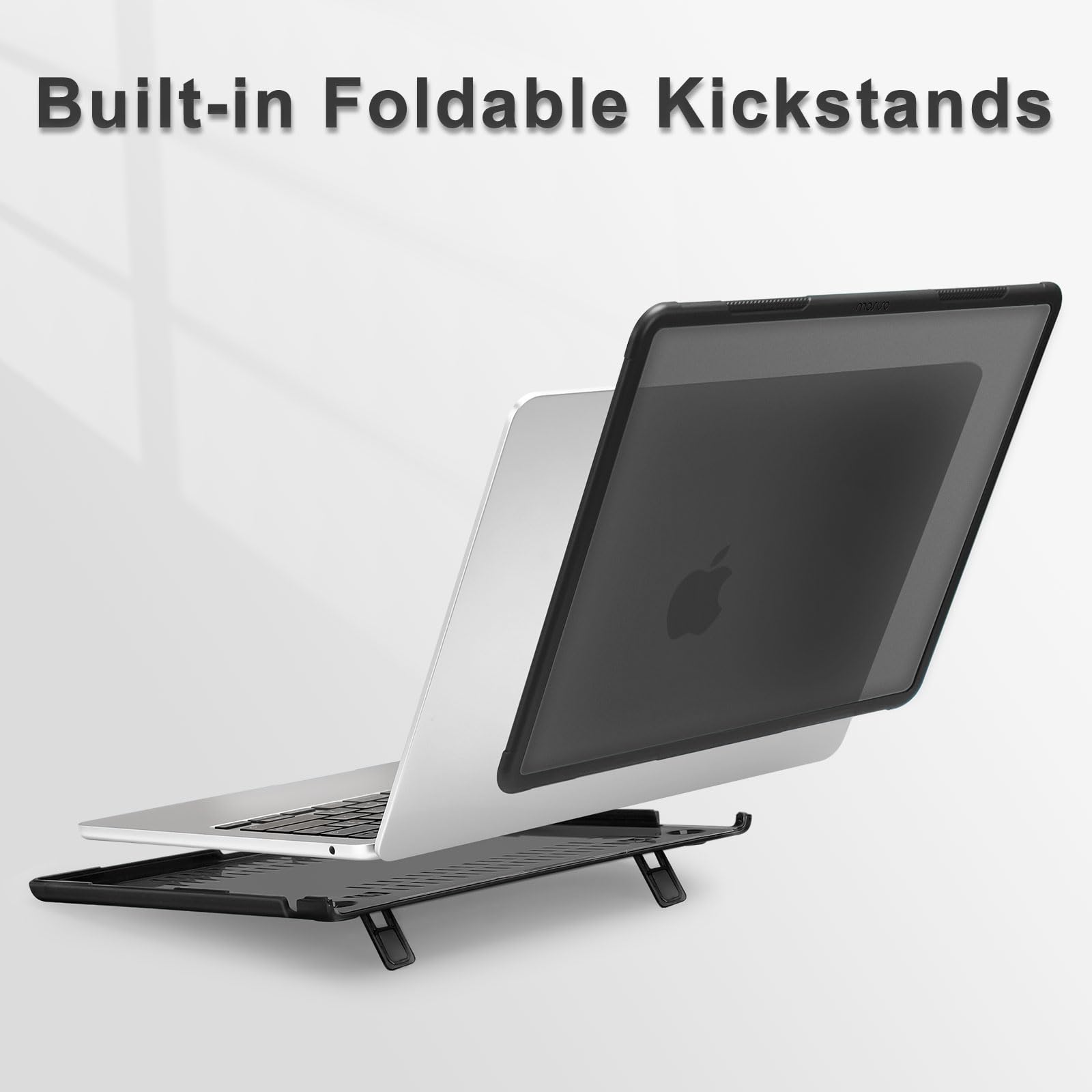 MOSISO MacBook Air 13 inch Case 2025-2022 M4/M3/M2 Models (A3240/A3113/A2681) - Heavy Duty Protective Hard Shell with Built-in Kickstand, Keyboard Cover & Screen Protector - Compatible with MacBook Air 13.6