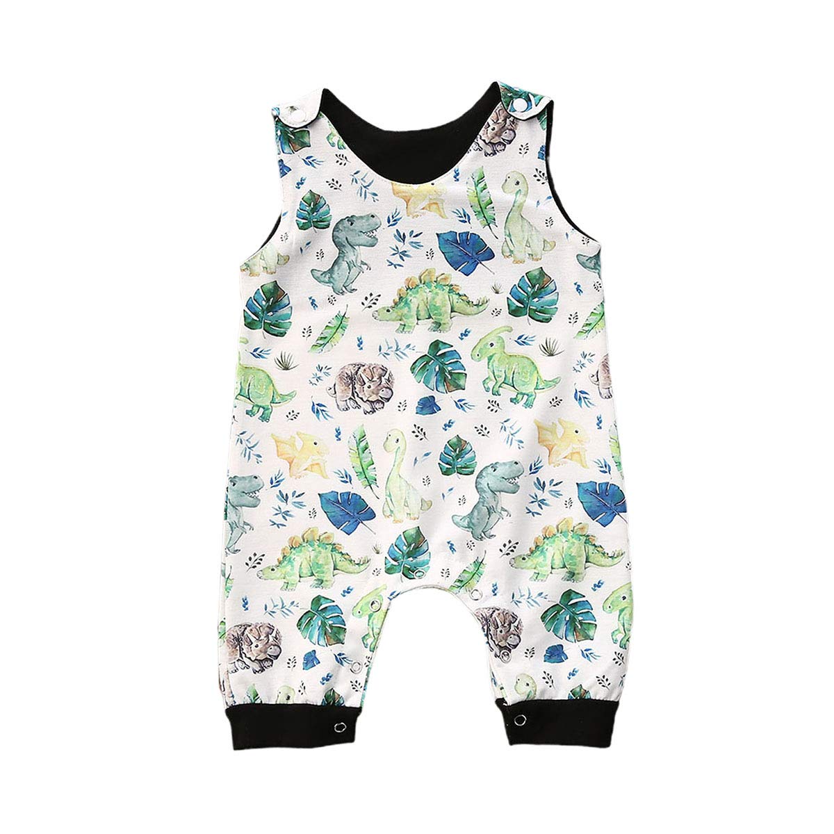 Adorable Newborn Baby Boy & Girl Romper Jumpsuit - Sleeveless Animal Cartoon Print Bodysuit Outfit | Soft Cotton Infant Clothes for Summer Playtime & Photo Shoots