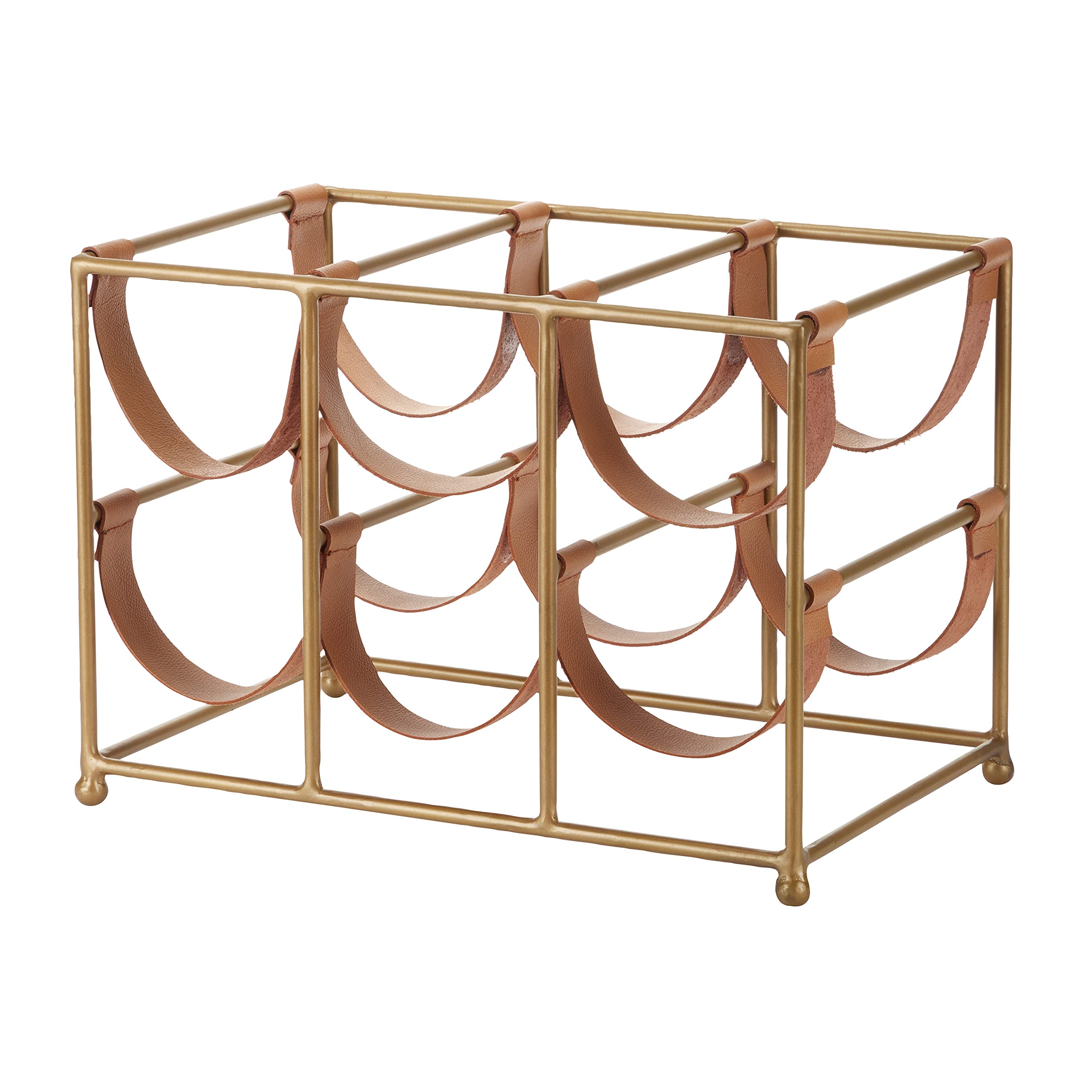 Deco 79 Modern Gold Wine Rack - 18