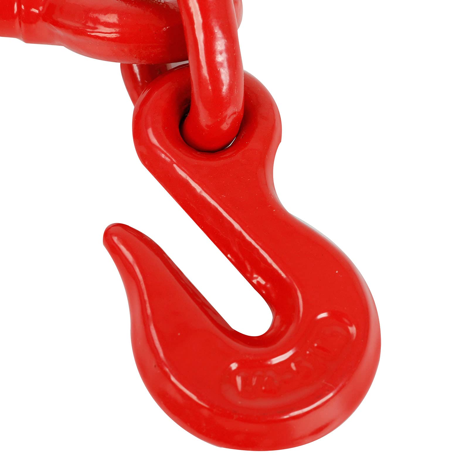 Heavy Duty Ratchet Lever Load Binder 1/4-5/16'' (6mm-8mm) - Commercial Grade Chain Binder for Cargo Flatbed Trailers - 7800 MBS, 2200 LBS Working Load Limit - Red (2 Pack) - Perfect for Securing Heavy Loads on Trucks & Trailers