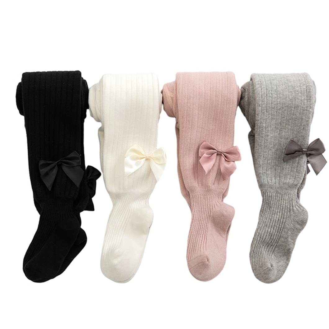 **Toddler Girls Cotton Knit Leggings - Soft Winter Tights for Baby Girls | Warm Stockings & Pantyhose Pants for Playtime, Daycare & Cold Weather**