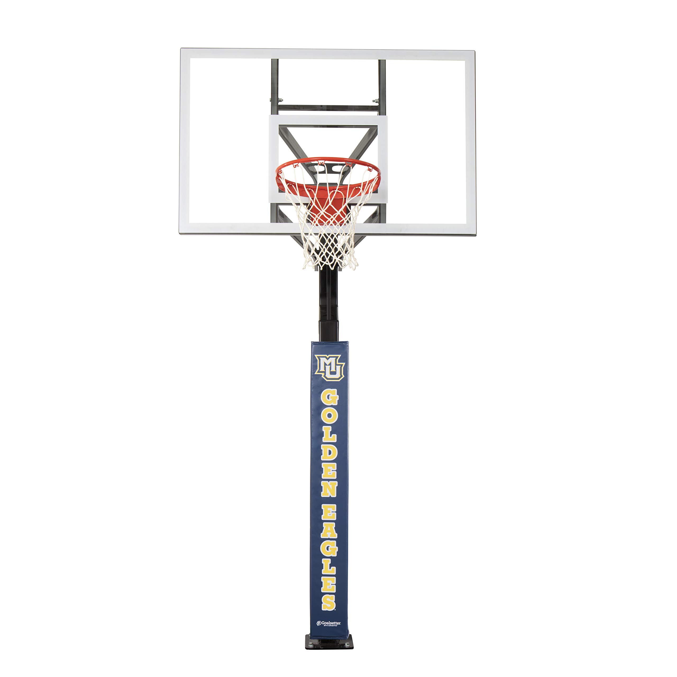 Goalsetter Marquette Golden Eagles Basketball Pole Pad - Blue | Durable Protective Padding for Basketball Hoop Poles | Perfect for Indoor & Outdoor Courts, Gyms, and Driveways