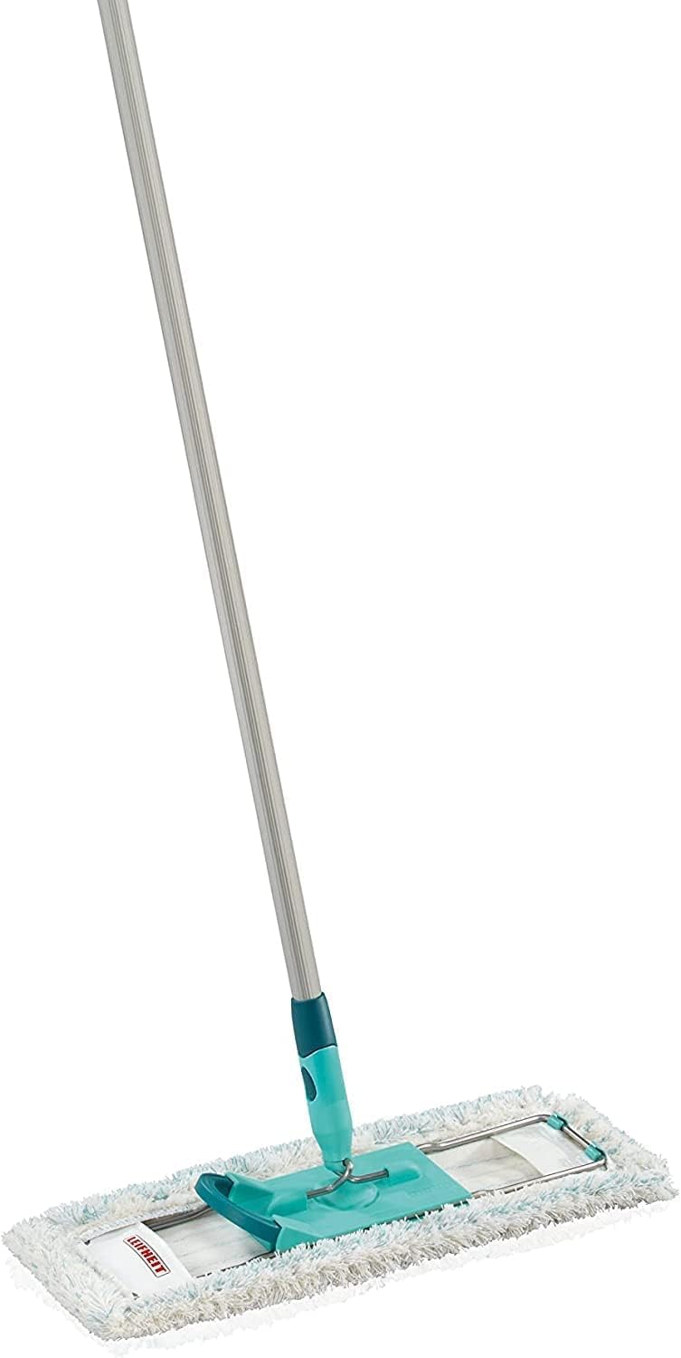 Leifheit Profi Cotton Plus Floor Wiper with Aluminum Handle - Premium Mop for Hardwood & Tile Floors - Ideal for Kitchen, Bathroom & Home Cleaning (Model 55020)