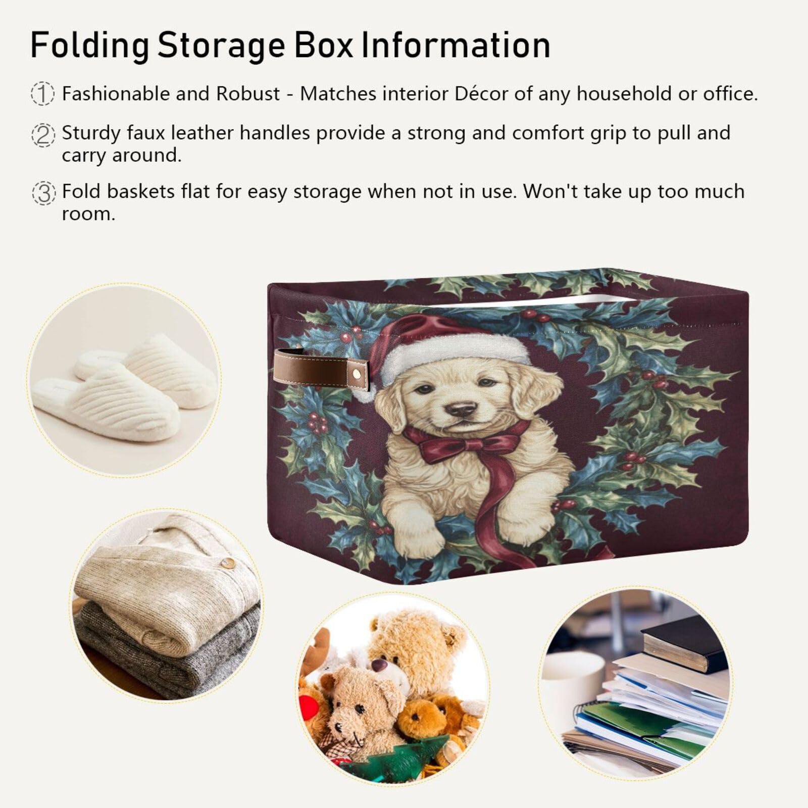 Large Fabric Storage Bins with Handles - Collapsible Closet Organizer for Clothes, Toys & Home