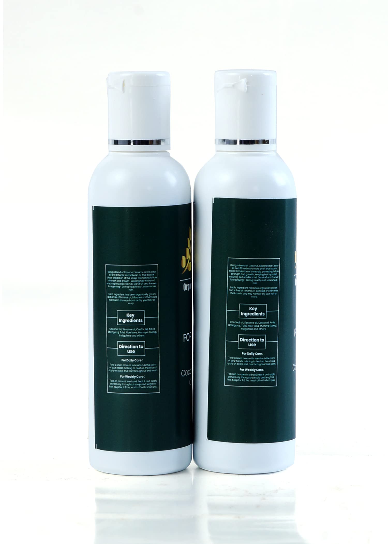Pure & Strong Organic Herbal Hair Oil for Growth & Repair - Natural Scalp Treatment for Dry, Damaged Hair - Perfect for Daily Nourishment & Styling
