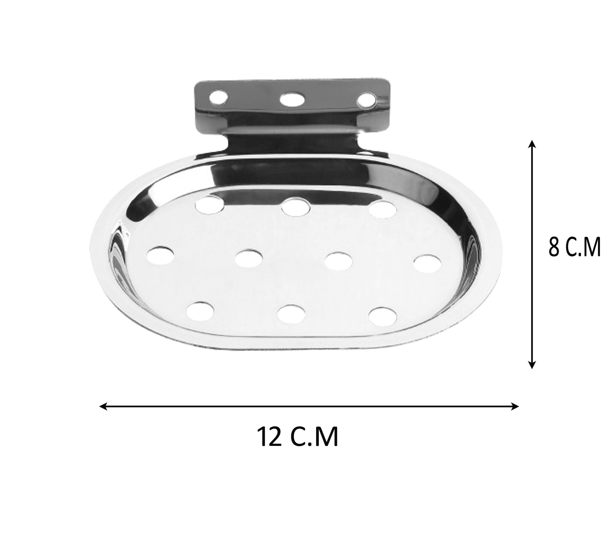 BHANMATI Stainless Steel Towel Ring & Soap Holder Set - Chrome Finish for Kitchen & Bathroom Accessories - Includes Mounting Screws (2-Pack) - Perfect for Modern Home, Restaurant, and Hotel Decor