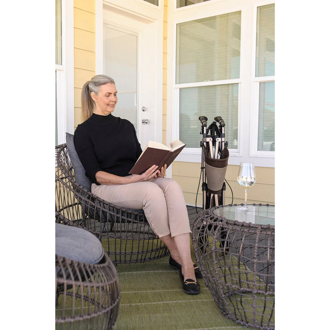 Signature Life Elite Travel Rollator - Lightweight Folding Walker with Seat & Basket for Seniors - Ideal for Shopping, Travel & Outdoor Activities