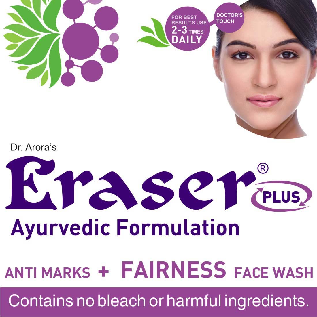 Eraser Plus Anti Marks & Fairness Face Wash 75g - Brightening Cleanser for Dark Spots & Even Skin Tone - Perfect for Daily Skincare Routine