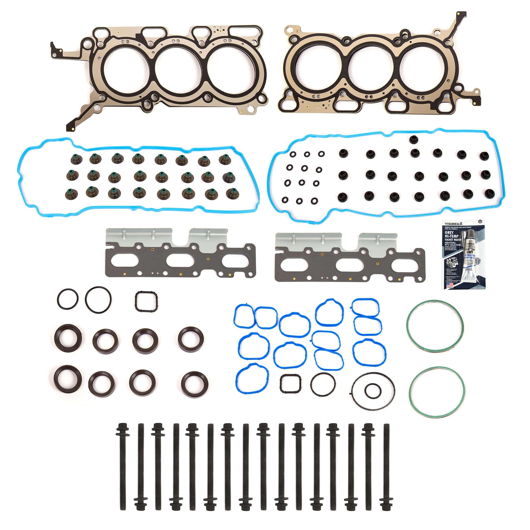 MA-9761235450 Head Gasket Bolts Set - Compatible with 2009-2010 Ford Edge, Flex, Taurus & Lincoln MKZ, MKX 3.5L DOHC Engine - Perfect for Engine Repair and Maintenance