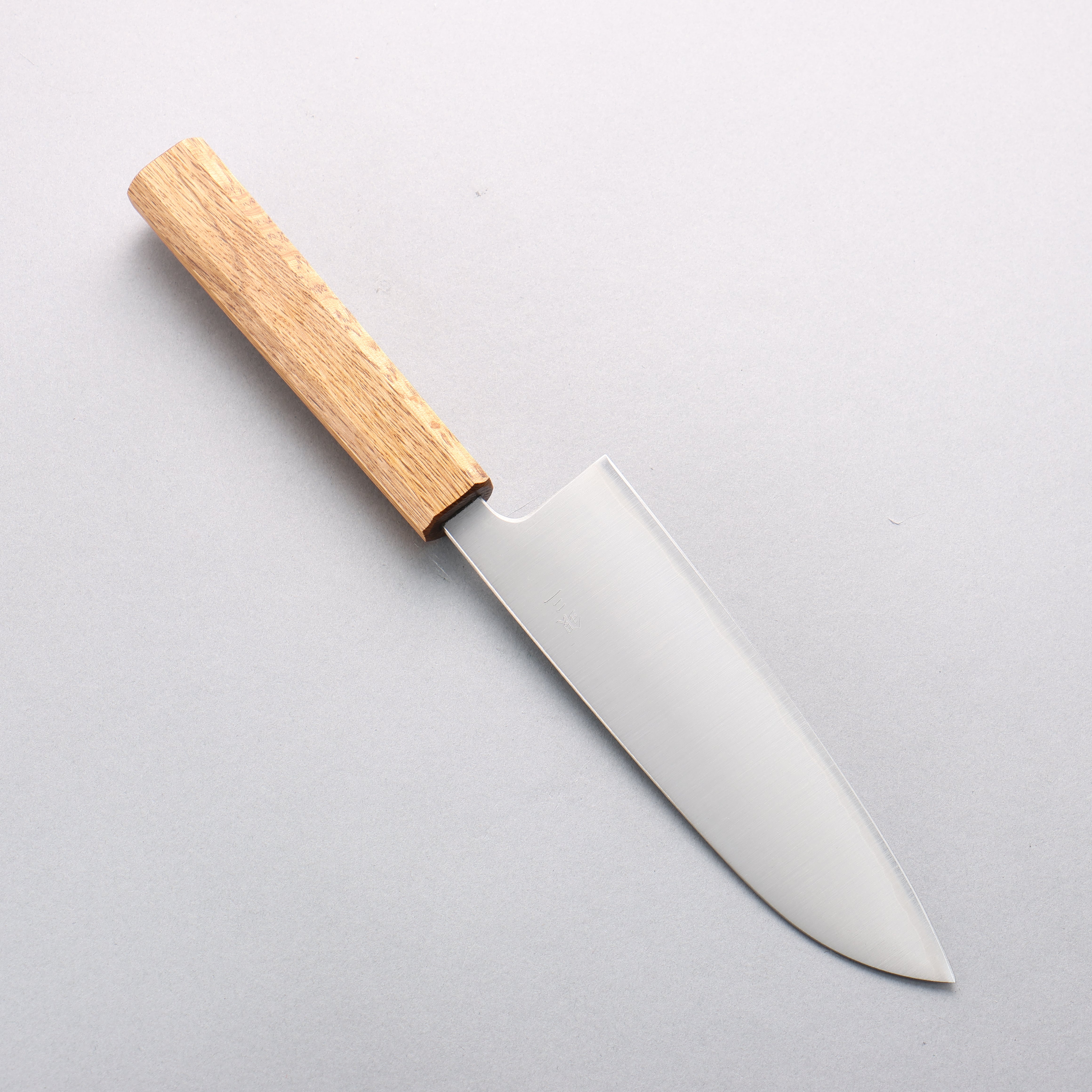 Premium Seisuke Silver Steel No.3 Migaki Finished Santoku Knife 165mm with Oak Handle - Perfect for Slicing, Dicing & Chopping Vegetables, Meat & Fish in Professional & Home Kitchens