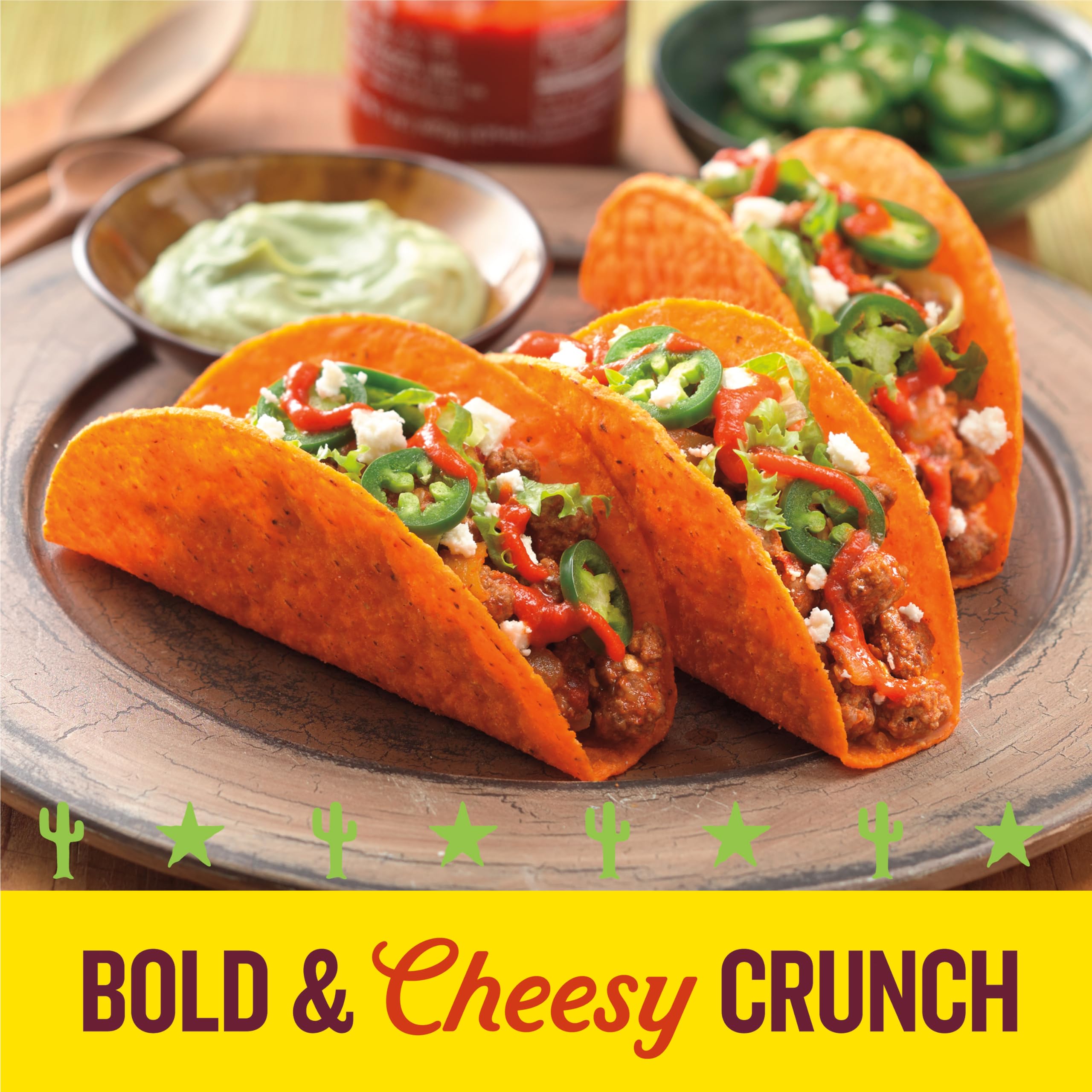 Old El Paso Stand 'N Stuff Bold Nacho Cheese Flavored Taco Shells - 10 Count (Pack of 6) | Crunchy Taco Shells for Nachos, Tacos & Mexican Dishes | Perfect for Family Dinners, Parties & Cinco de Mayo Celebrations