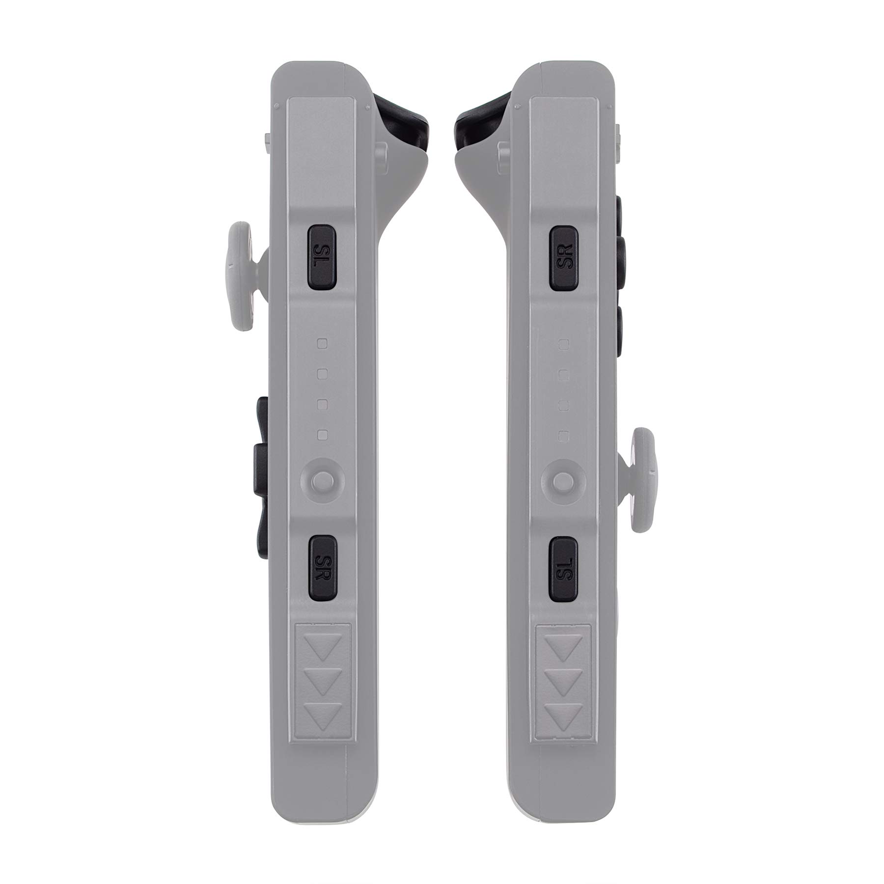 ExtremeRate Replacement D-pad & Button Kit for Nintendo Switch & OLED Joy-Con - Black ABXY Keys, SR SL L R ZR ZL Triggers with Springs (D-pad Compatible with ExtremeRate Shell Only) - Perfect for DIY Repairs & Controller Customization