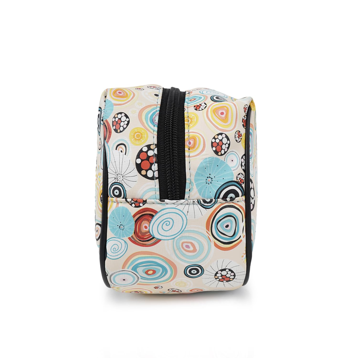 CIMONI® Premium Vegan Leather Makeup Bag for Women - Stylish Printed Travel Cosmetic Organizer, Waterproof & Spacious (Multicolor) | Perfect for Travel, Daily Use & Gift Giving