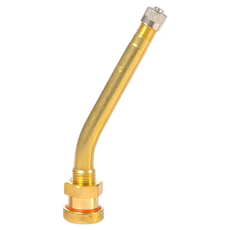 27° Bend Brass Clamp for Truck Valve - 9.7mm Valve Hole - Heavy Duty Brass Fitting for Air Brake Systems & Commercial Vehicles (Pack of 1)