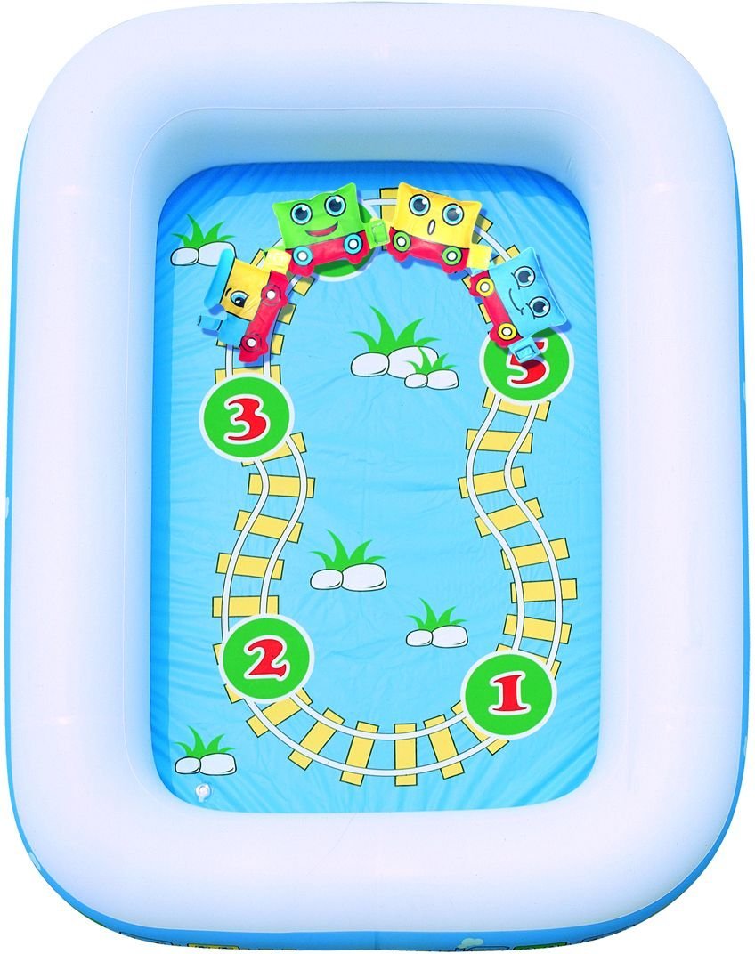 Bestway Splash and Play 1-2-3 Train Activity Pool for Kids - Inflatable Water Toy for Toddlers, Fun Outdoor Summer Swimming Pool Games, Backyard & Beach Water Play