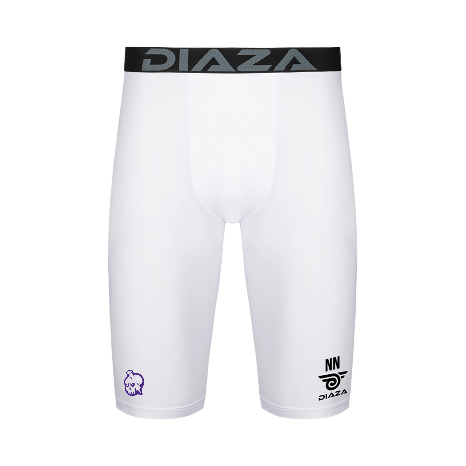 New Orleans Saints Compression Shorts for Men - Moisture Wicking Performance Workout Shorts - White - Perfect for Football Training, Gym & Running