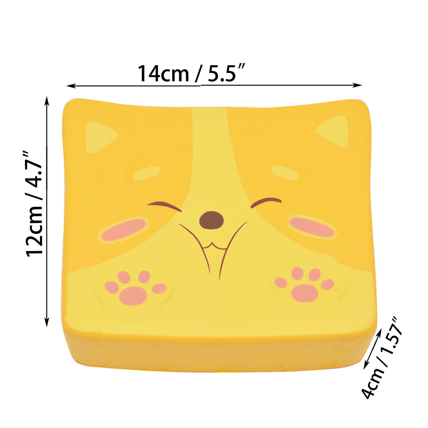 Squishy Shiba Inu Toast Stress Relief Toy - 5.5