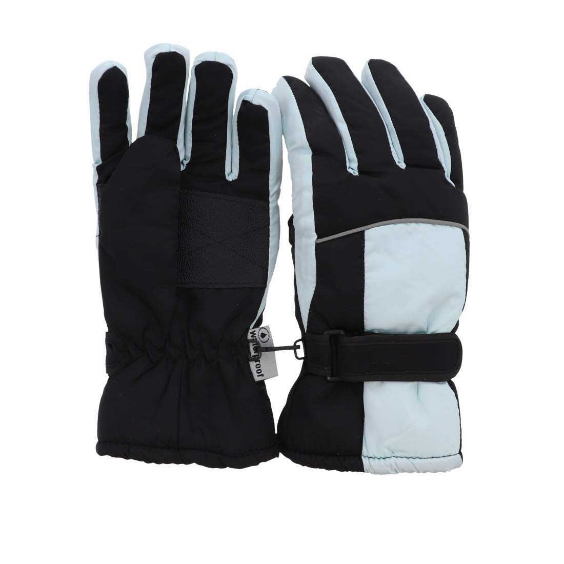Colorblock Ski Gloves for Women - Waterproof Winter Gloves, Warm Thermal Insulated Snow Gloves for Skiing, Snowboarding & Outdoor Activities