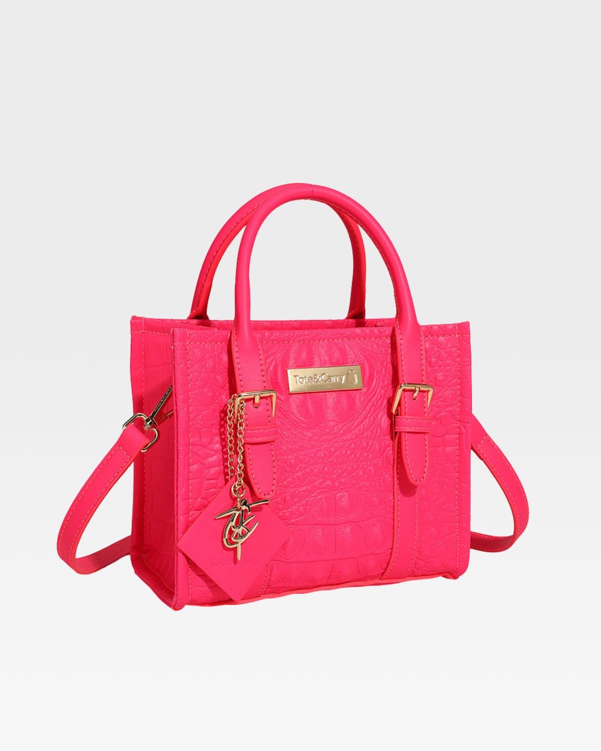 Apollo 2 Mini Tote Bag in Neon Pink - Lightweight Waterproof Crossbody Shoulder Bag for Women - Perfect for Shopping, Beach, Gym & Travel Accessories