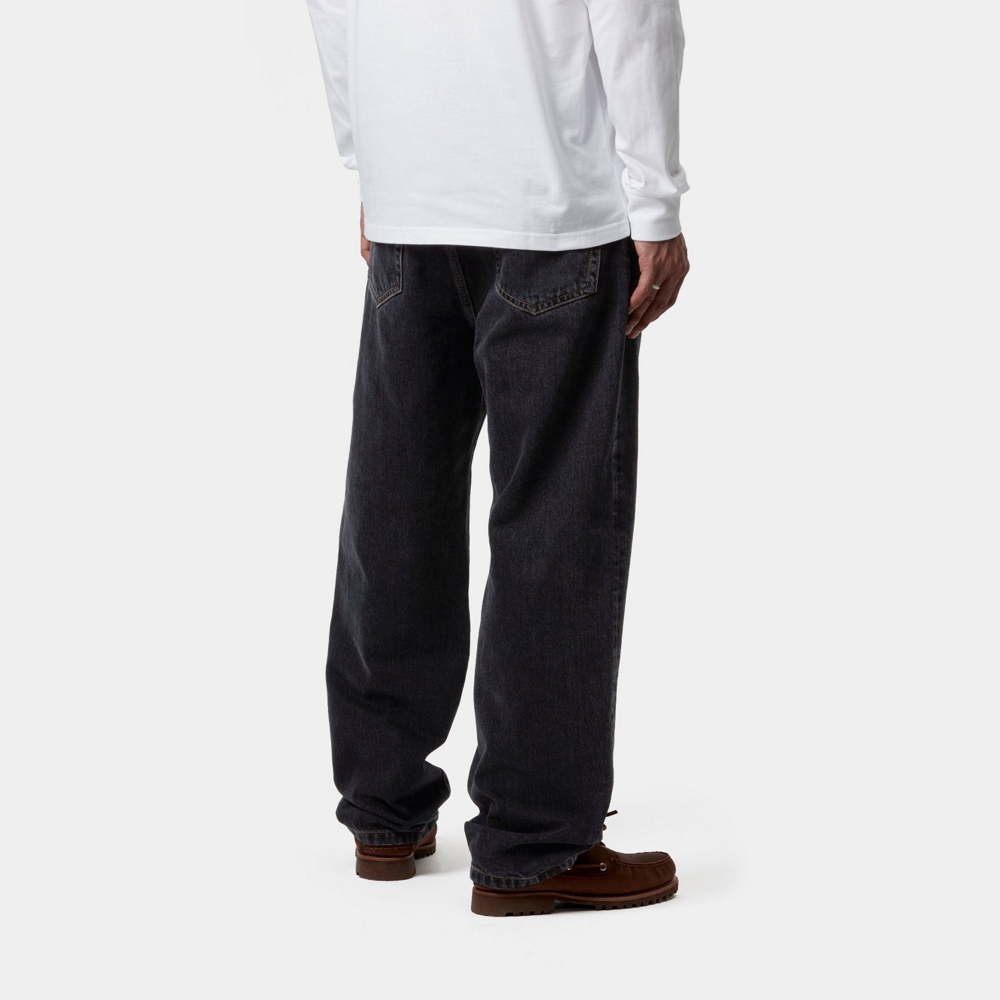 Aaron Men's Casual Pants - Black Stone Washed Denim for Everyday Wear & Outdoor Activities