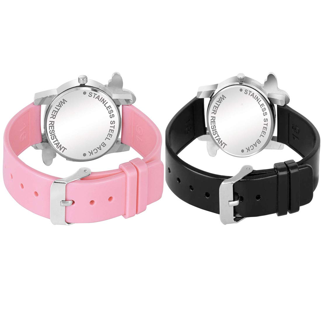HIRA Black and Pink Butterfly Dial Women's & Girls Watches - Stylish Fashion Timepiece for Casual Wear, Office, and Special Occasions