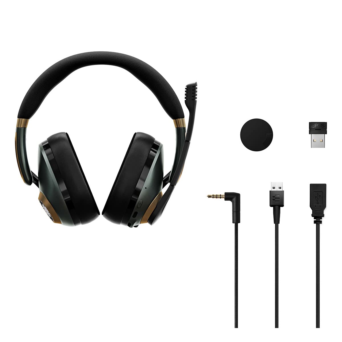 EPOS H3Pro Hybrid Gaming Headset with Microphone - Wireless Bluetooth Headphones for PC, PS5, Xbox - Noise Cancelling, Adjustable, Surround Sound - Perfect for Gaming, Streaming & Online Meetings (Racing Green)