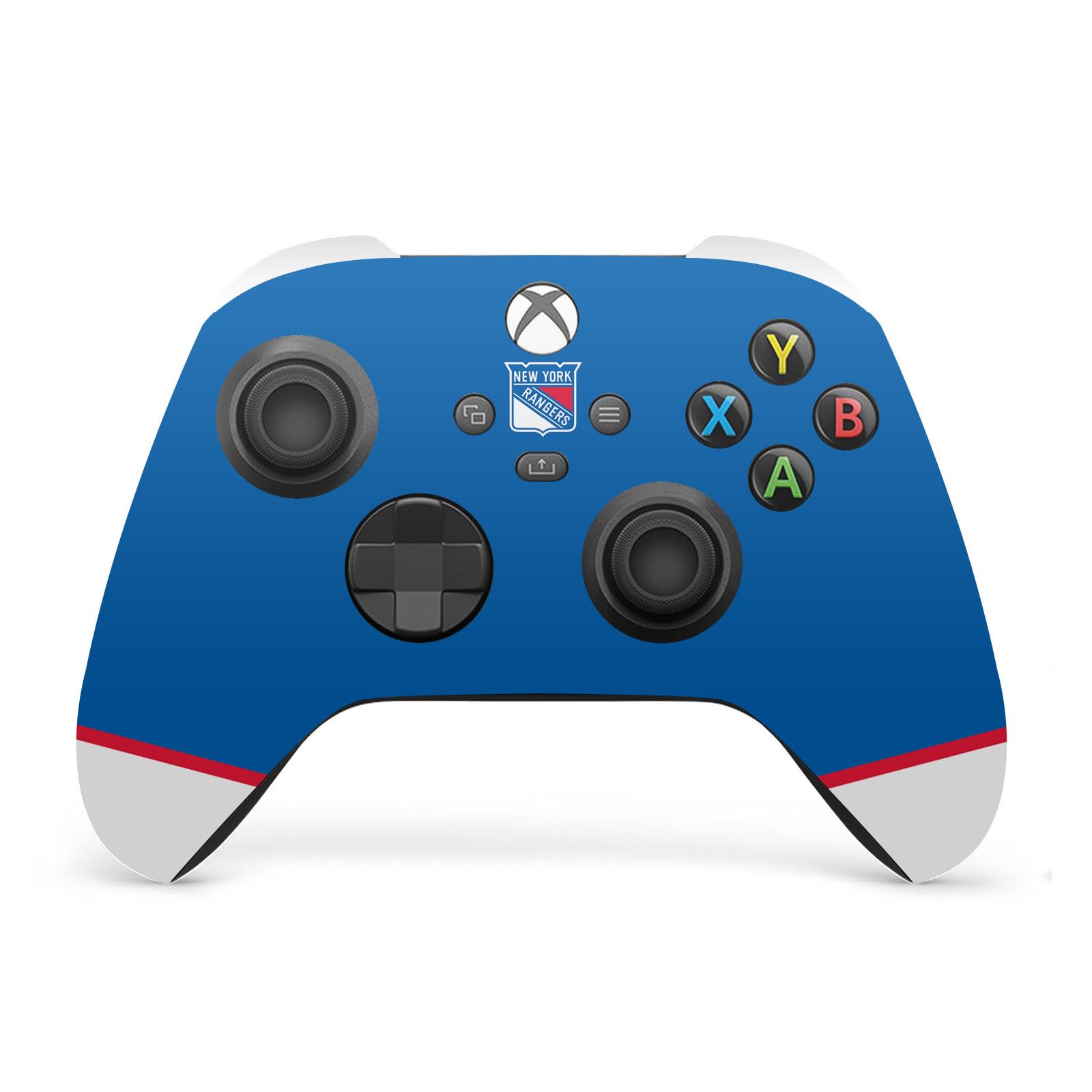 Official NHL Licensed New York Rangers Vinyl Sticker for Xbox Series X/S Controller - Durable Gaming Skin Decal for Enhanced Grip & Style - Perfect for Gaming Enthusiasts & Sports Fans