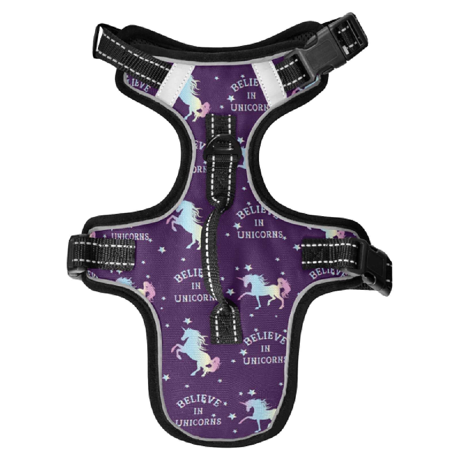 Unicorn Dog Harness No Pull Reflective Pet Vest - Breathable Small & Medium Dog Harness with Nylon Handle for Walking, Running & Outdoor Adventures