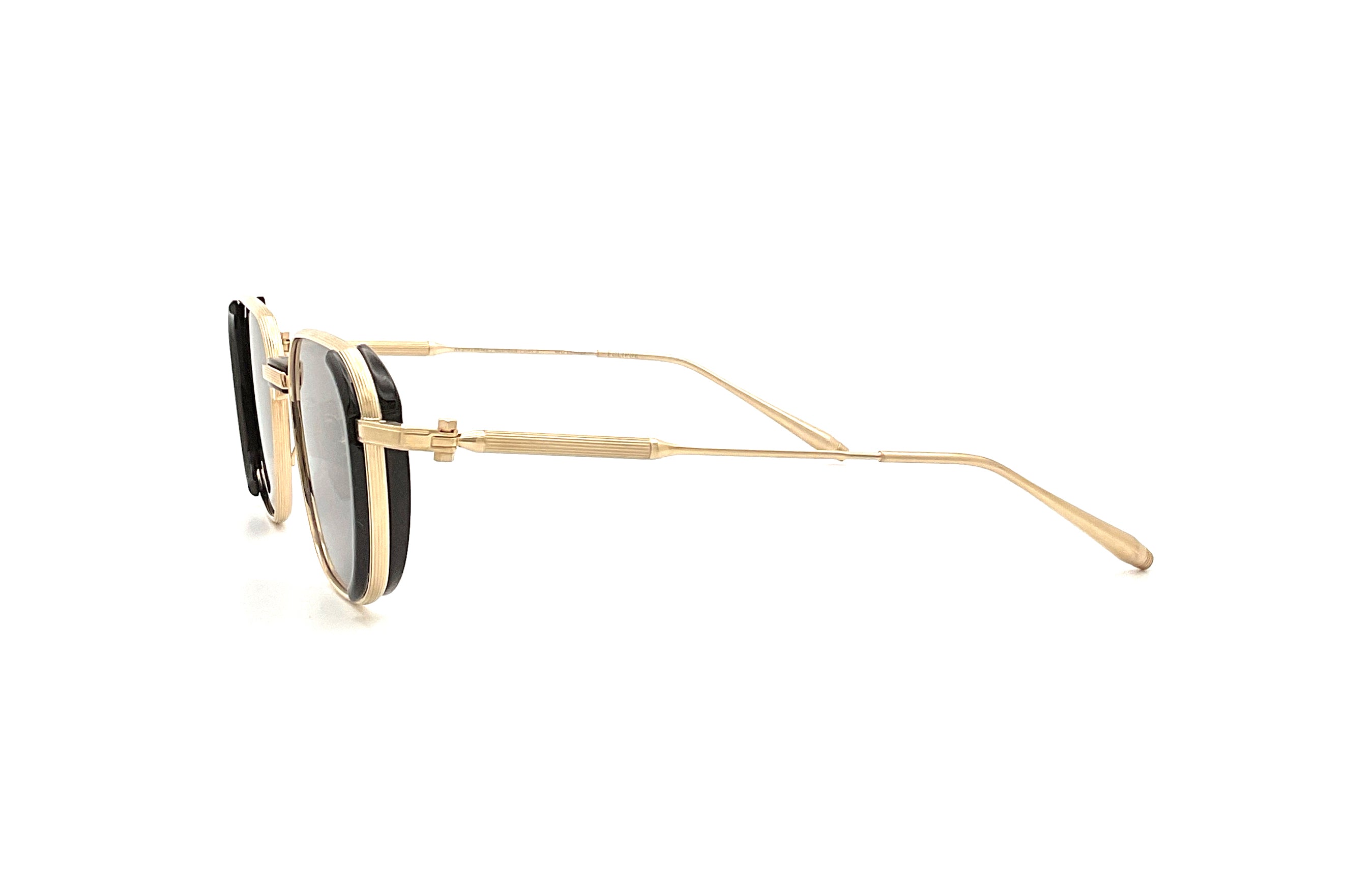 Akoni Eclipse Sunglasses - Black & Brushed 12k Gold Aviator Style - Perfect for Driving, Outdoor Sports & Fashion Accessories