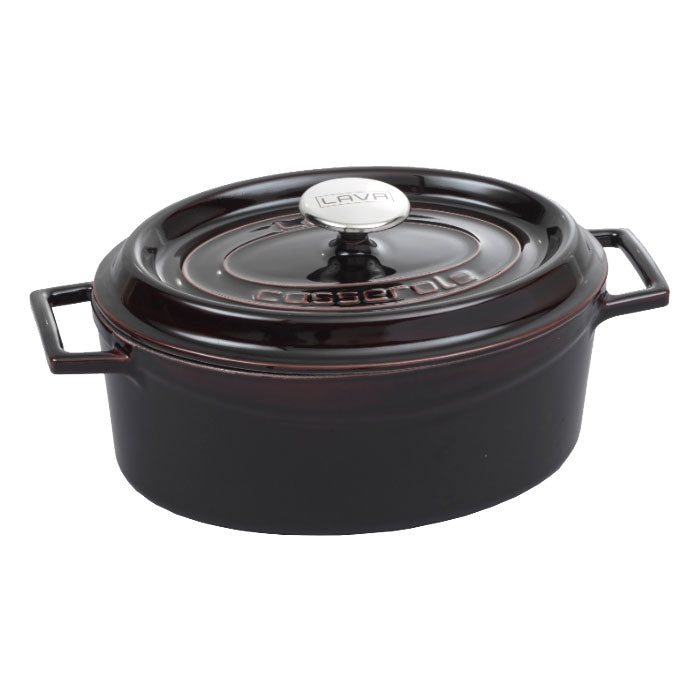 Arcata 991006 4-Quart Oval Casserole Dish with Lid - Aubergine Purple | Oven, Microwave & Freezer Safe | Perfect for Baking, Roasting & Serving Family Meals
