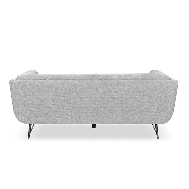 HARPER 3-Seater Sofa - Modern Grey Fabric Couch for Living Room, Lounge & Apartment | Comfortable Sectional Sofa for Home Decor